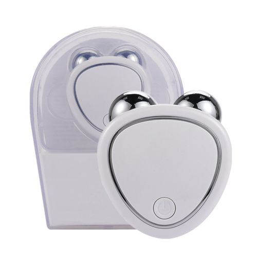 EMS Facial Bear Microcurrent Face Lift Machine Roller Skin Tightening Microcurrent Device Double Rollers Facial Massager Portable