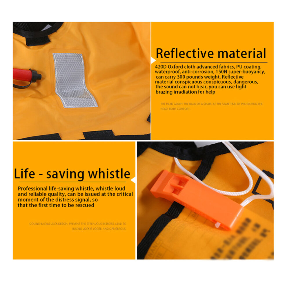 Life Jackets Adult Automatic Inflatable Kayak Swim Surf Buoyancy Vests