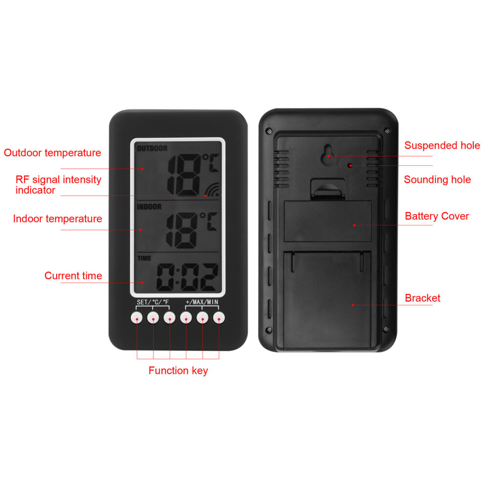 House Digital Wireless Indoor/Outdoor Thermometer Temperature Meter UK-Stock UK