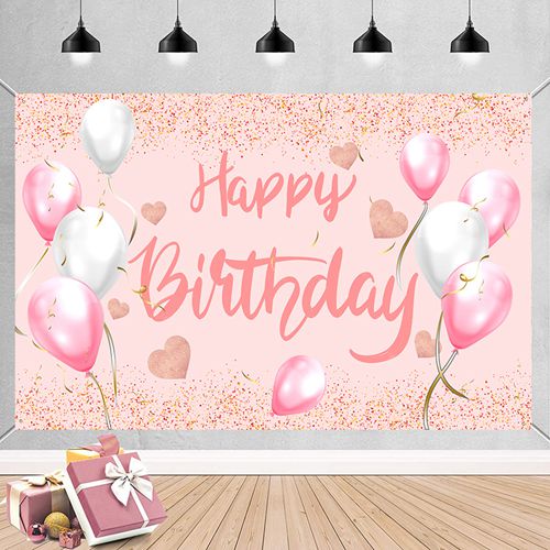 Birthday Decorations Backdrop Happy Birthday Banner Party Supplies Photo Background for Children Men Women