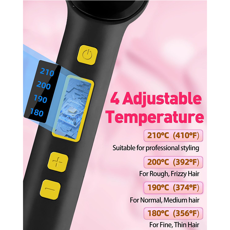 Hair Straightener Brush LED Display Hair Straightening Iron for Women