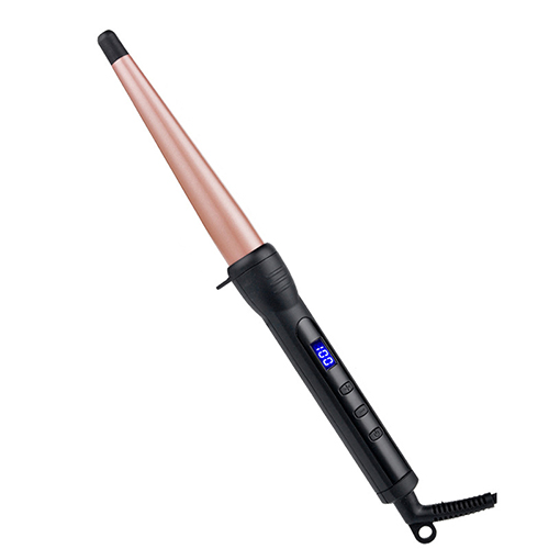 Professional Curling Iron Tapered Hair Curler Ceramic Curling Iron Insulating Tip LCD Display Adjustable Temperature 13mm to 25mm for Hair