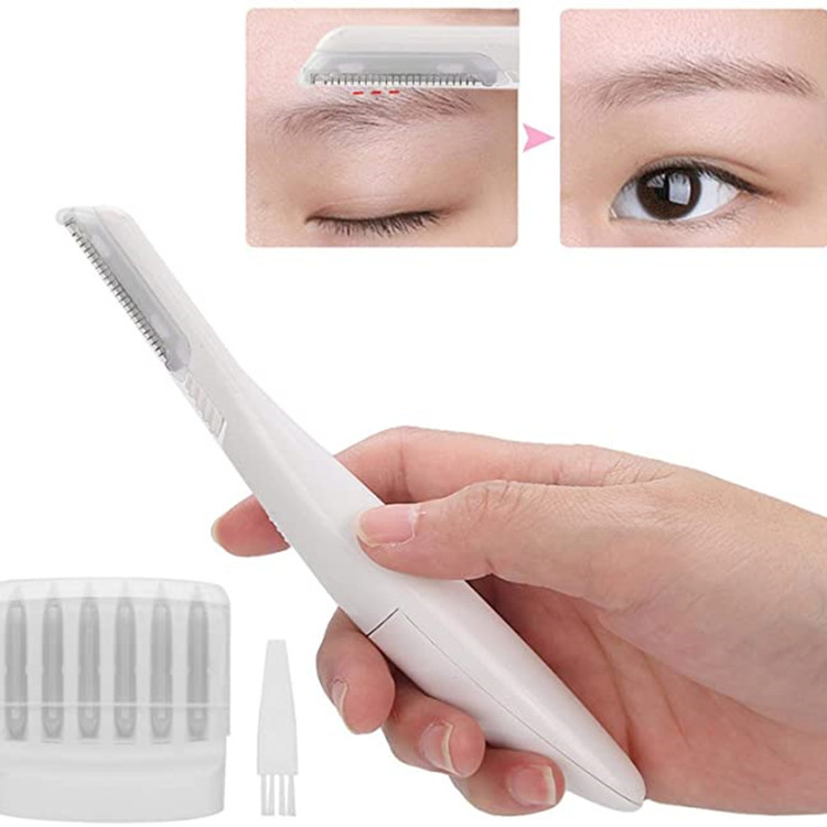 (Pink) Ladies Eyebrow Trimmer Precision Grooming Tool for Perfect Brows