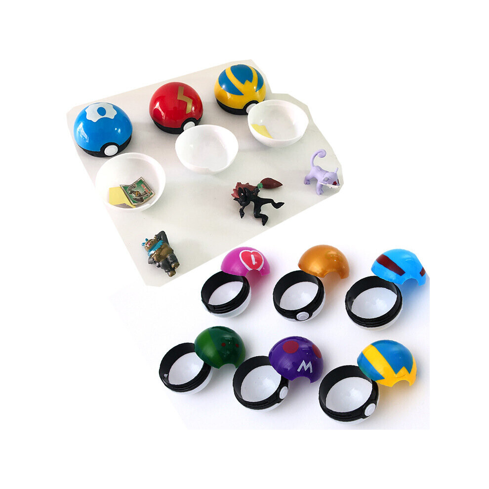 12pcs Pop-up Balls Pokemon Ball Pokeball Set Kids Toys Figures Pikachu Child Gifts