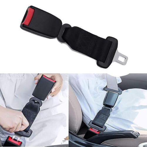 2 Packs Car Seat Belt Extender Adjustable Car Extender 23cm Black
