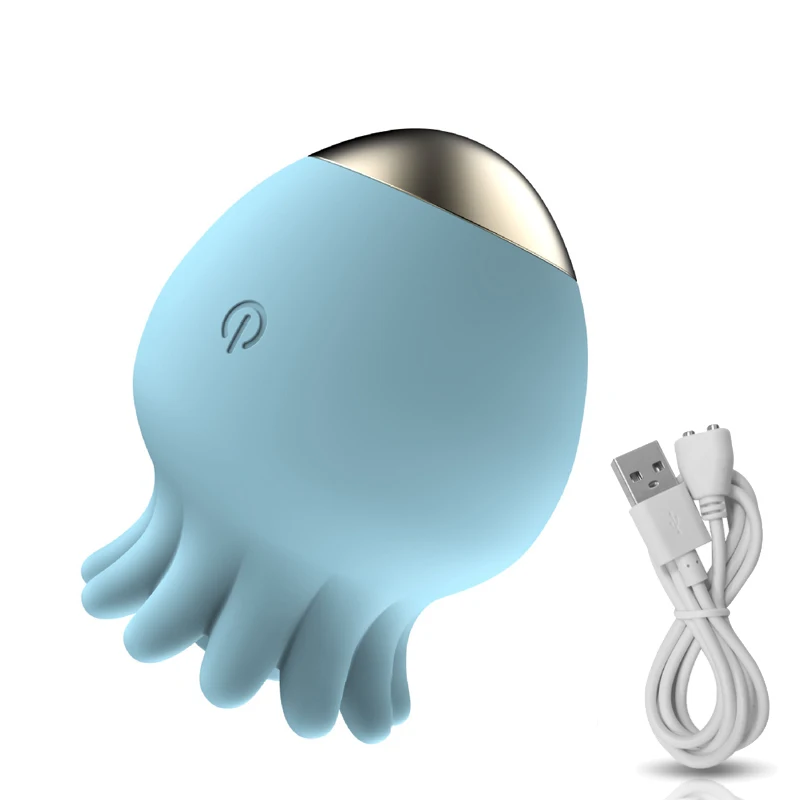 (Blue) Sucking Vibrator Vagina Intimate Goods Nipple Sucker Oral Licking Masturbator Clitoris Stimulation Octopus Powerful Female Sex Toys for Women Adult Toys