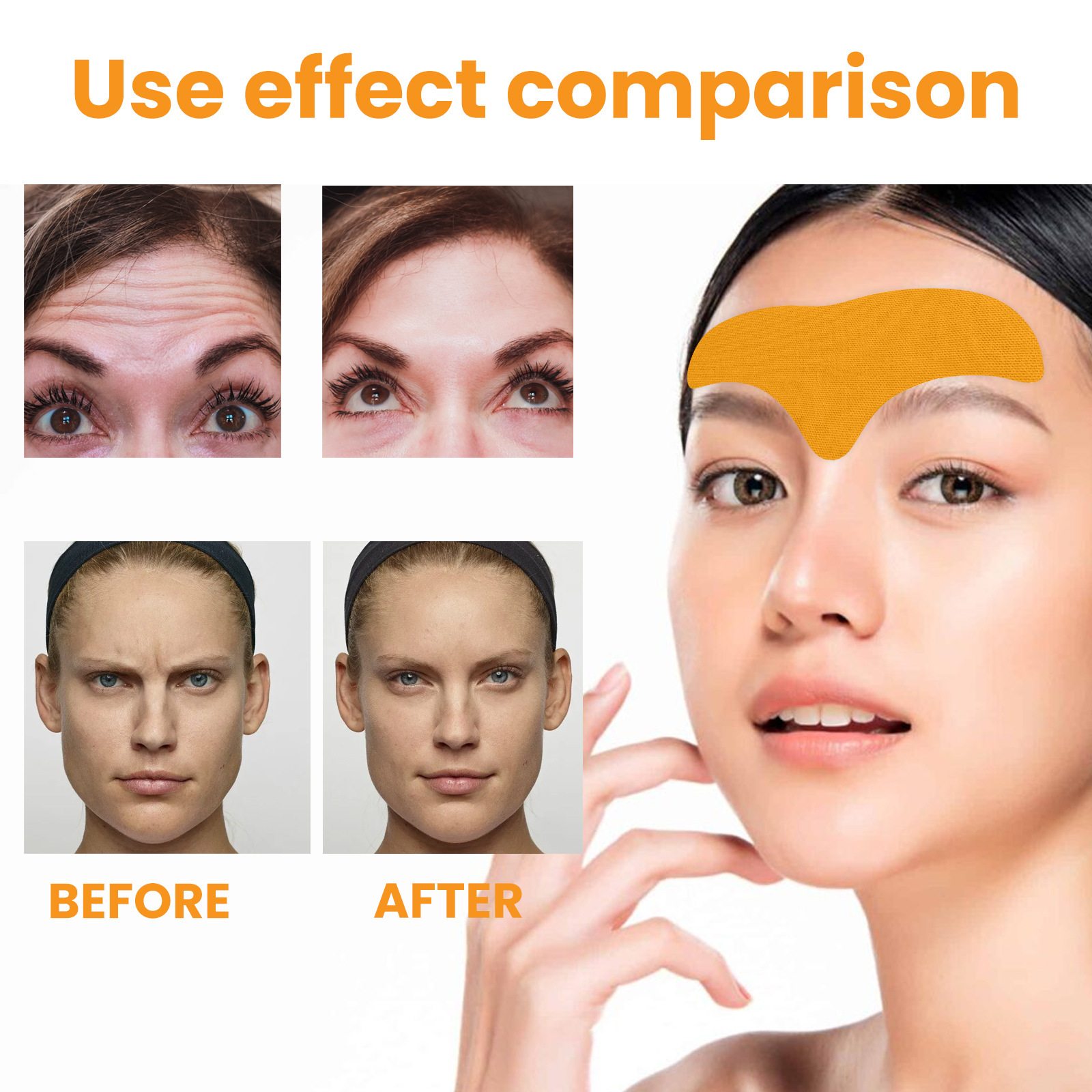 (1 PC) Collagen Forehead Wrinkle Patch Face Mask Head Fine Lines Remover Masks Lifting Anti Aging Stickers for women Face Skin Care Beauty