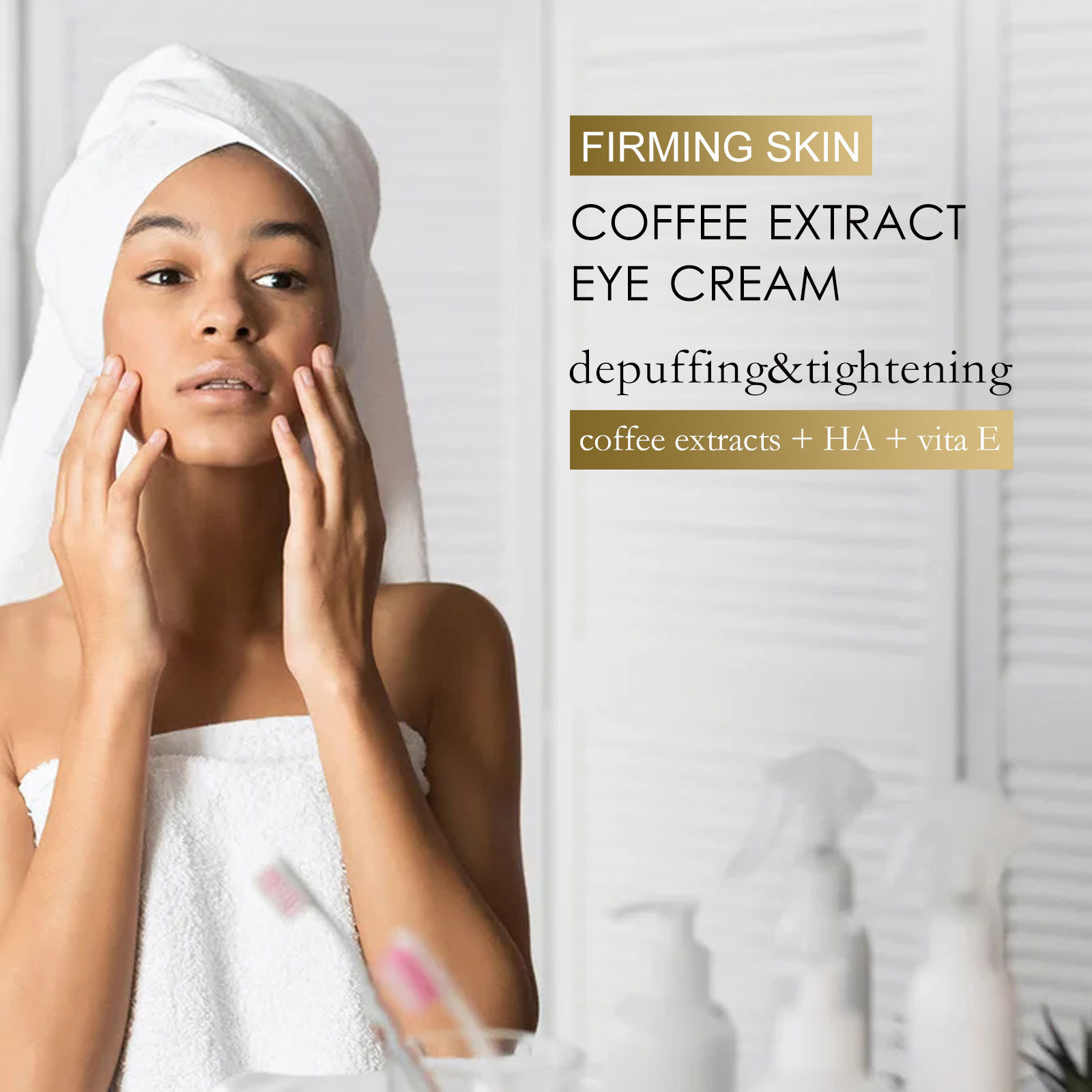 (1 PC) Caffeine Eye Firming Cream Lift Tightening Skin Dark Cycles Removal Eye Bags Fade Fine Lines Against Puffiness Skin Care Nourishing Eye Rejuvenating Serum