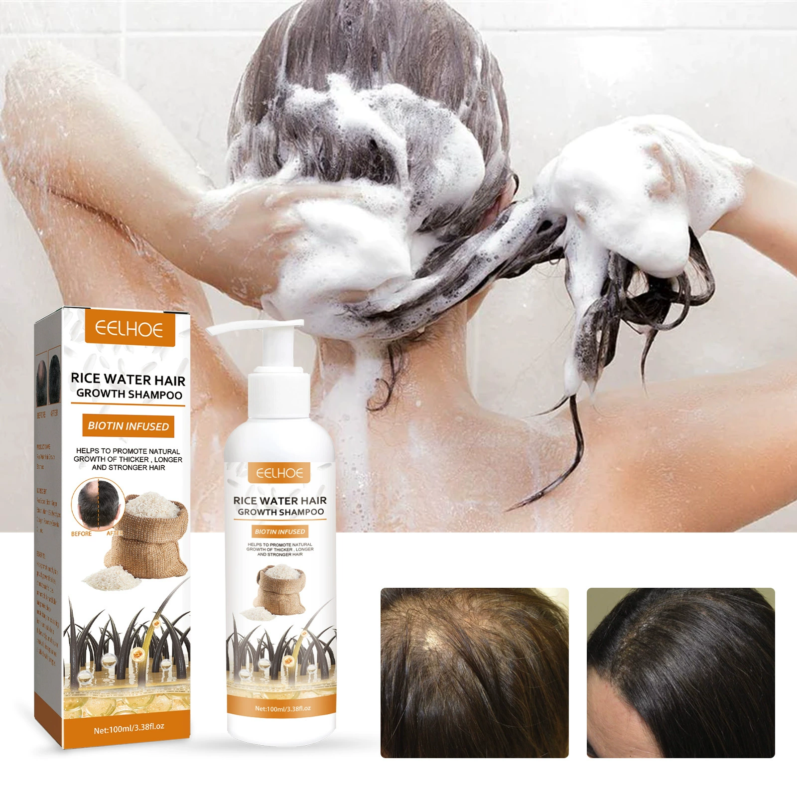 Rice Water Hair Growth Shampoo 100ml