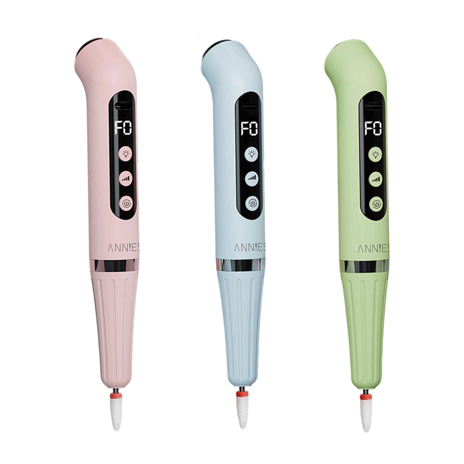 (Blue) Cordless Electric Nail Filer with Nail Lamp Home Salon Use for Gel Nails Compact Professional Manicure Pedicure Tool for Sanding