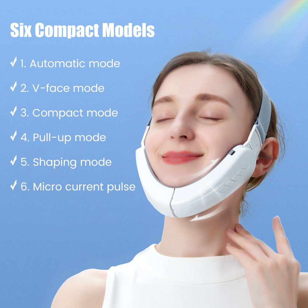 EMS Facial Lifting Machine Double Chin Remover V Shape Face Lifting and Firming Face Slimming Device Skin Tightening Facial Massager Beauty Device Belt