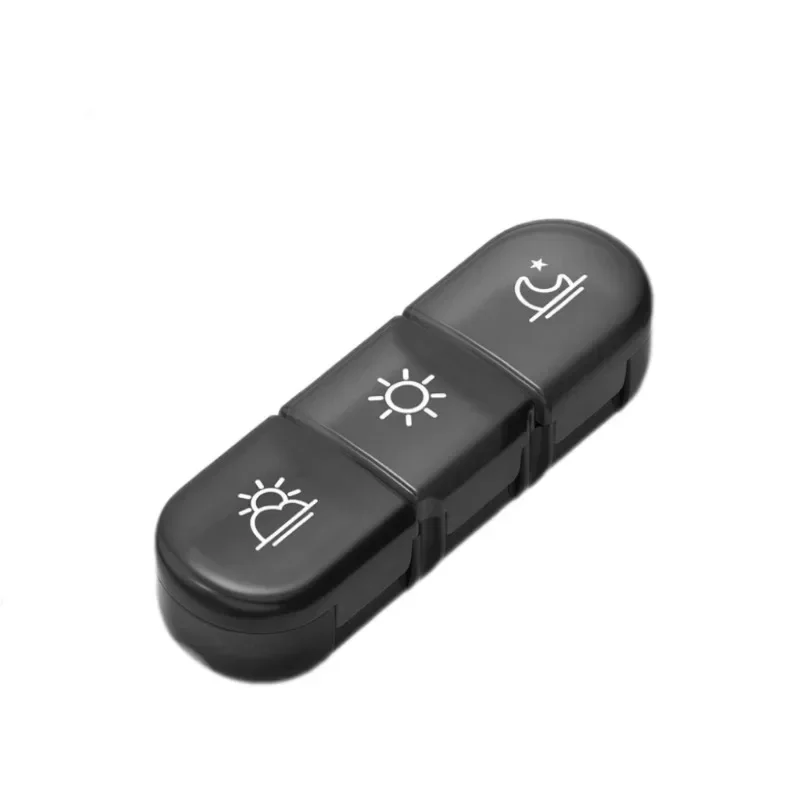 (Black) Pill Box 7 Days Weekly Pill Organizer Case 21 grids 3 Times One Day Portable Travel Storage Box with Large Compartments for Vitamins Medicine Fish Oils