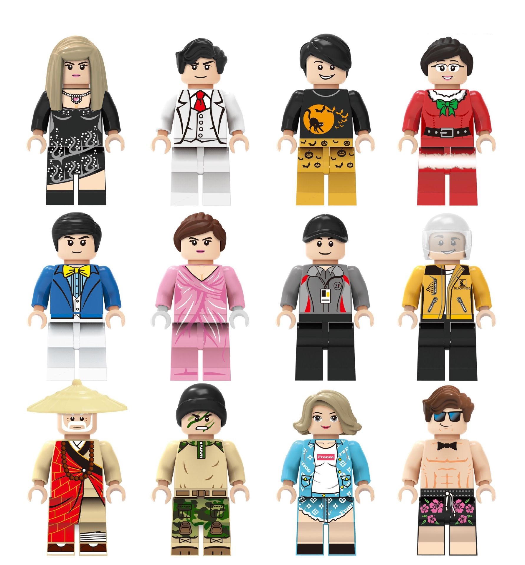 (Style B) Different Professions Building Block Toys Scientists Astronauts Workers Police Officers Firefighters Figures for Boys Girls