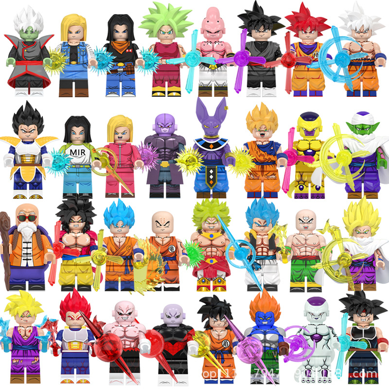 (Style A) Mini Figures Dragon Ball Collectible Series Characters Building Blocks with Accessories Role Play Toys Festival Gifts for Kids
