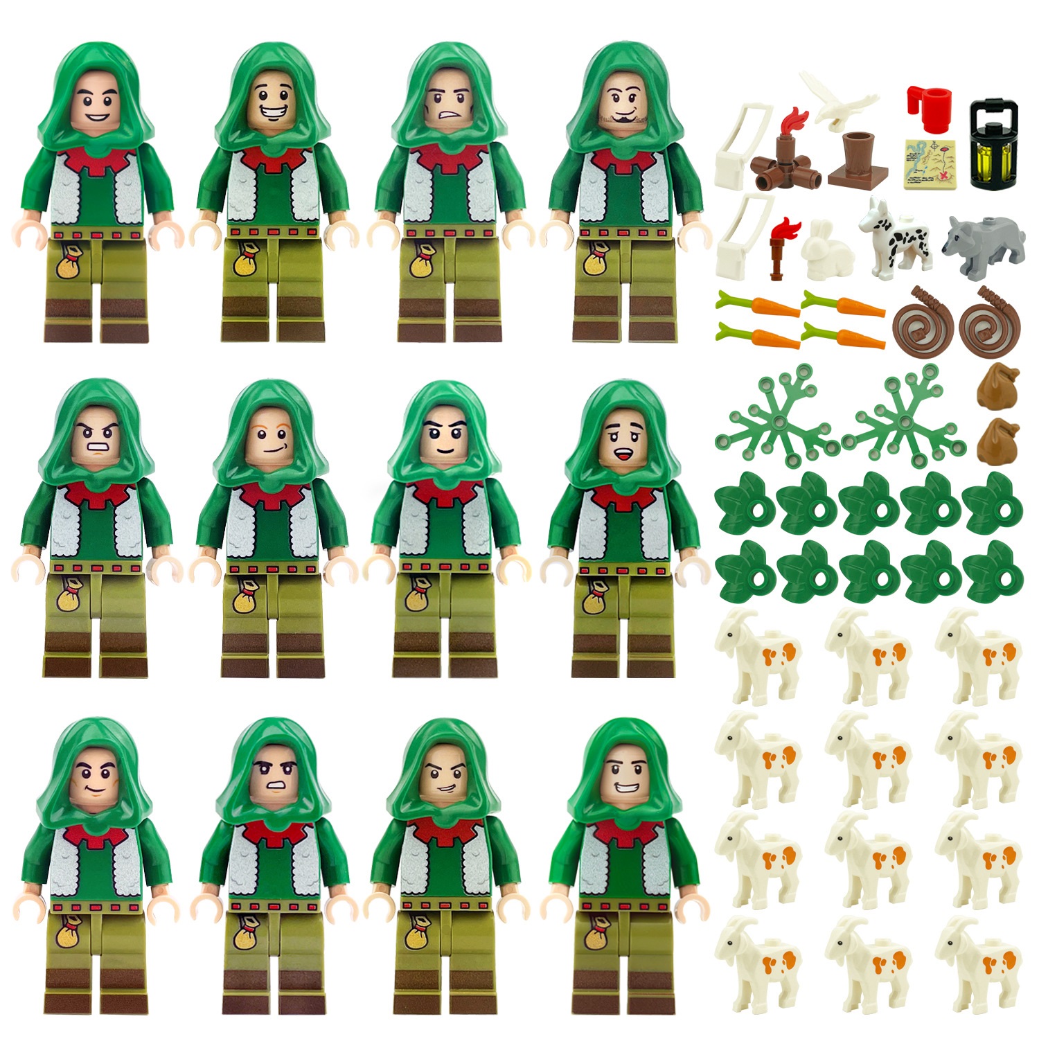 (Style B) Medieval Figures Building Blocks Toys Kings Knights Soldiers Legion Elves Pirates Vikings Roman Sea Monsters Warriors Bricks