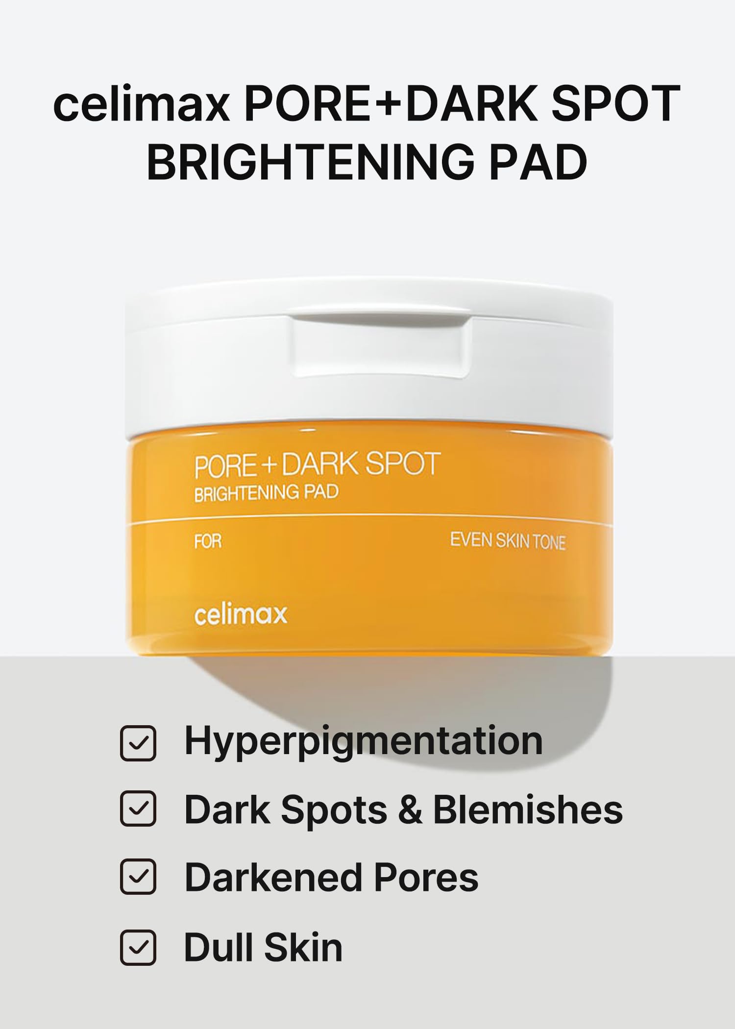 celimax Exfoliating Pads for Pore and Dark Spots Exfoliating Pads for Enlarged Pores with Hyaluronic Acid