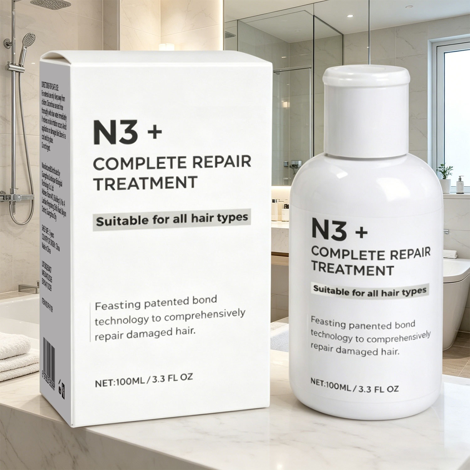 No 3 Plus Total Hair Repair Treatment Essence For Strengthening And Restoring Damaged Hair 100ml