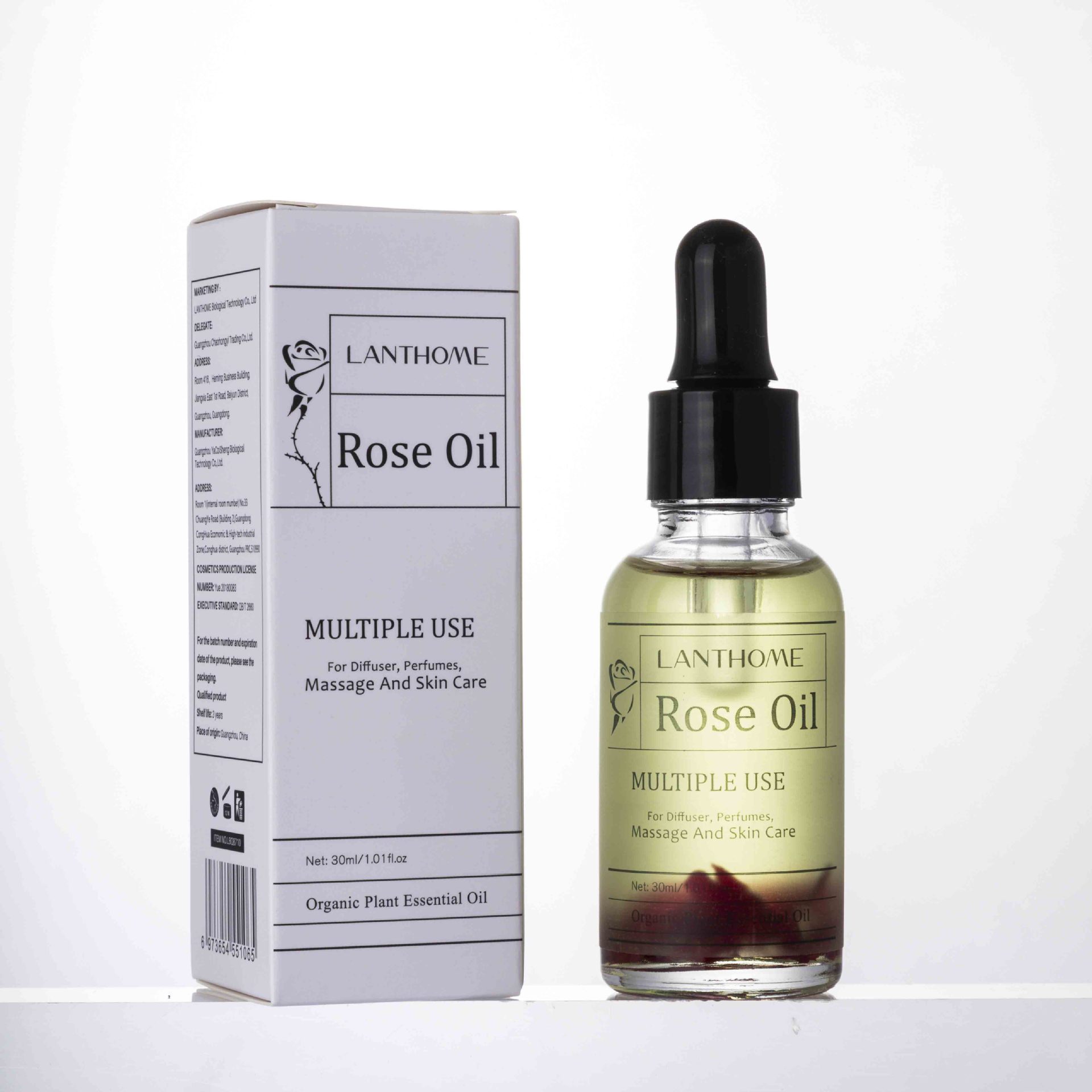 Rose Facial Oil Moisturizing Nourishing Skin Softening For Dry Sensitive Skin Daily Face Care Treatment 30ml