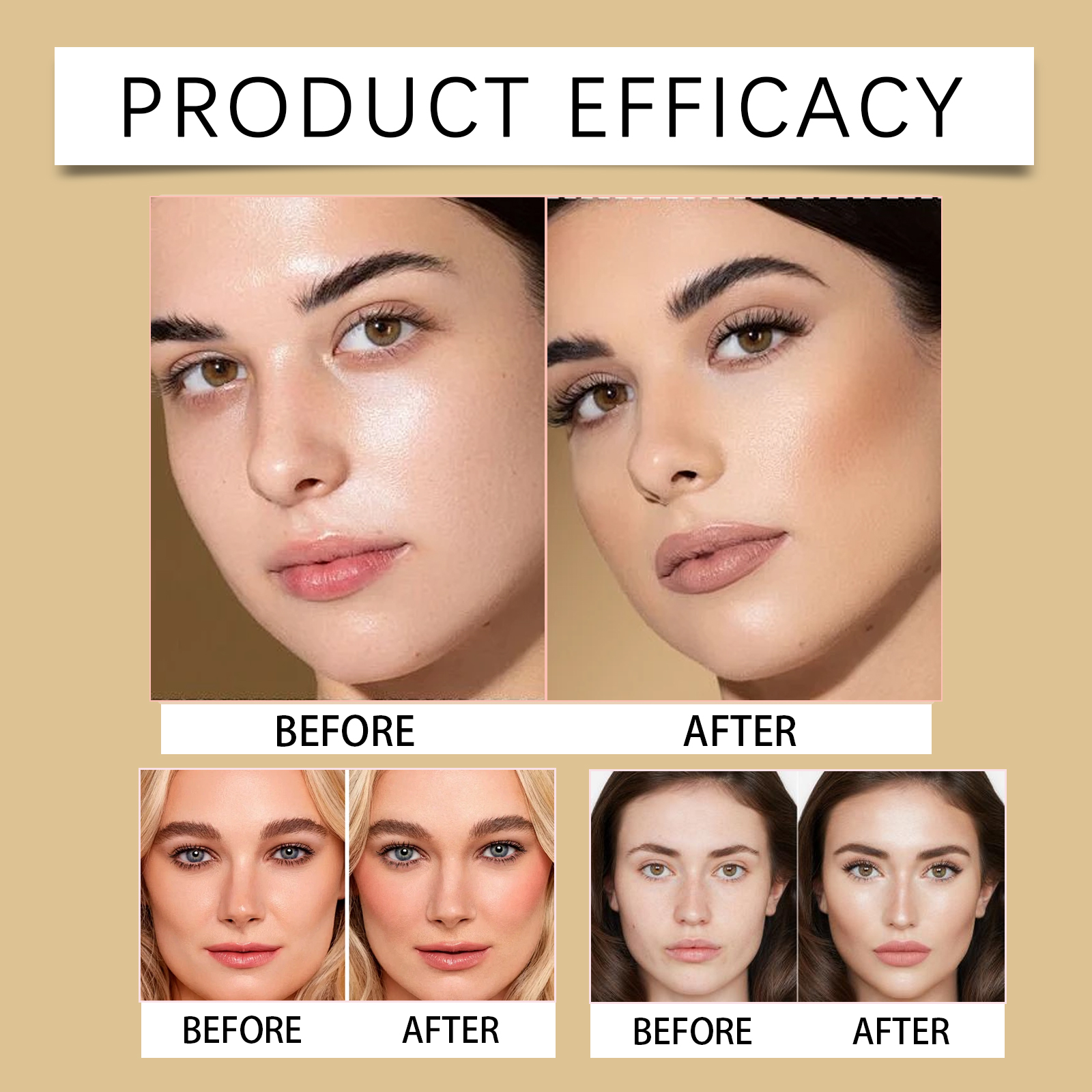 Gilded Synthetic Makeup Palette Eye Shadow Contour Blush Highlight Under Eye Bright Multi Function All Purpose Cosmetic Tray