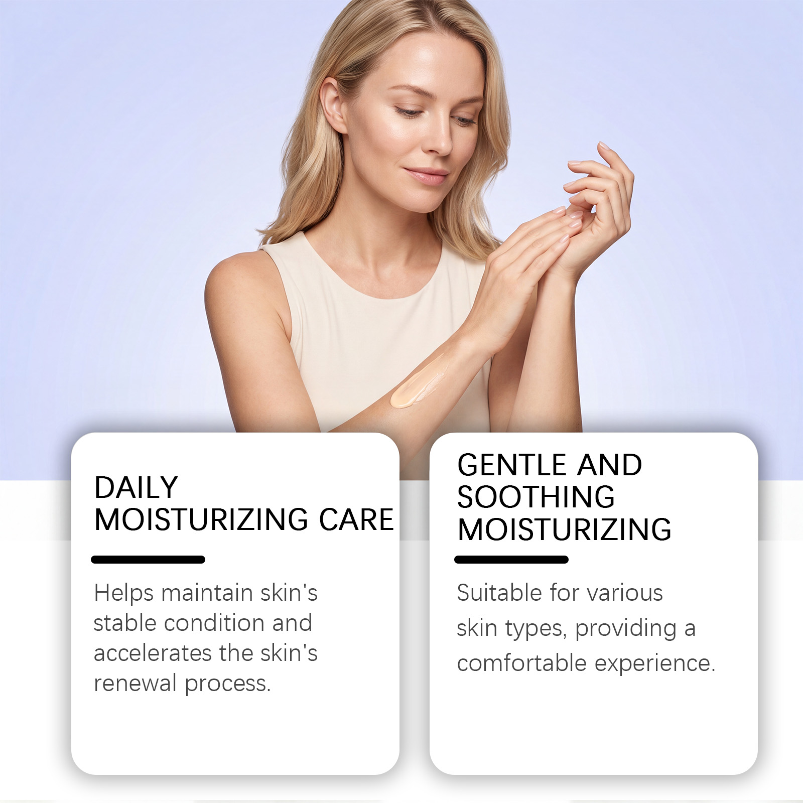 Skin Moisturizing Cream Gentle Care Delicate Hydration Daily Moist Cool Facial Body Skin Care Lotion