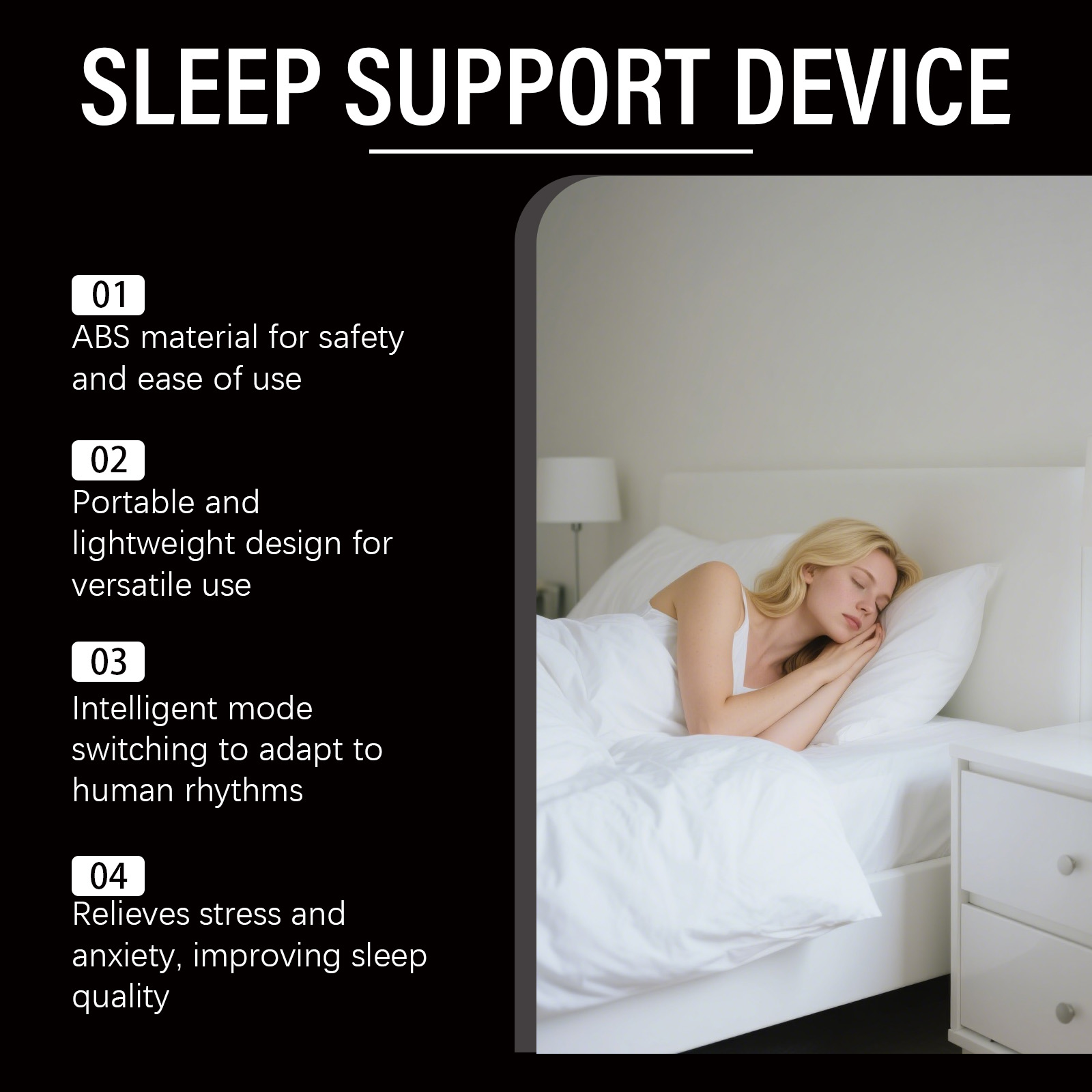 Sleep Care Device Comfort Gentle Convenient Daily Relax Body Mind Nighttime Sleep Protection Supplies