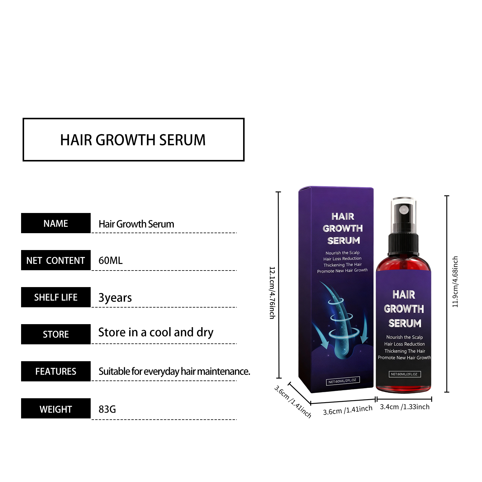 Rosemary Hair Essence Spray Shiny Hydrated Soft Fluffy Plump No Rinse Nutrient Hair Care Liquid Treatment
