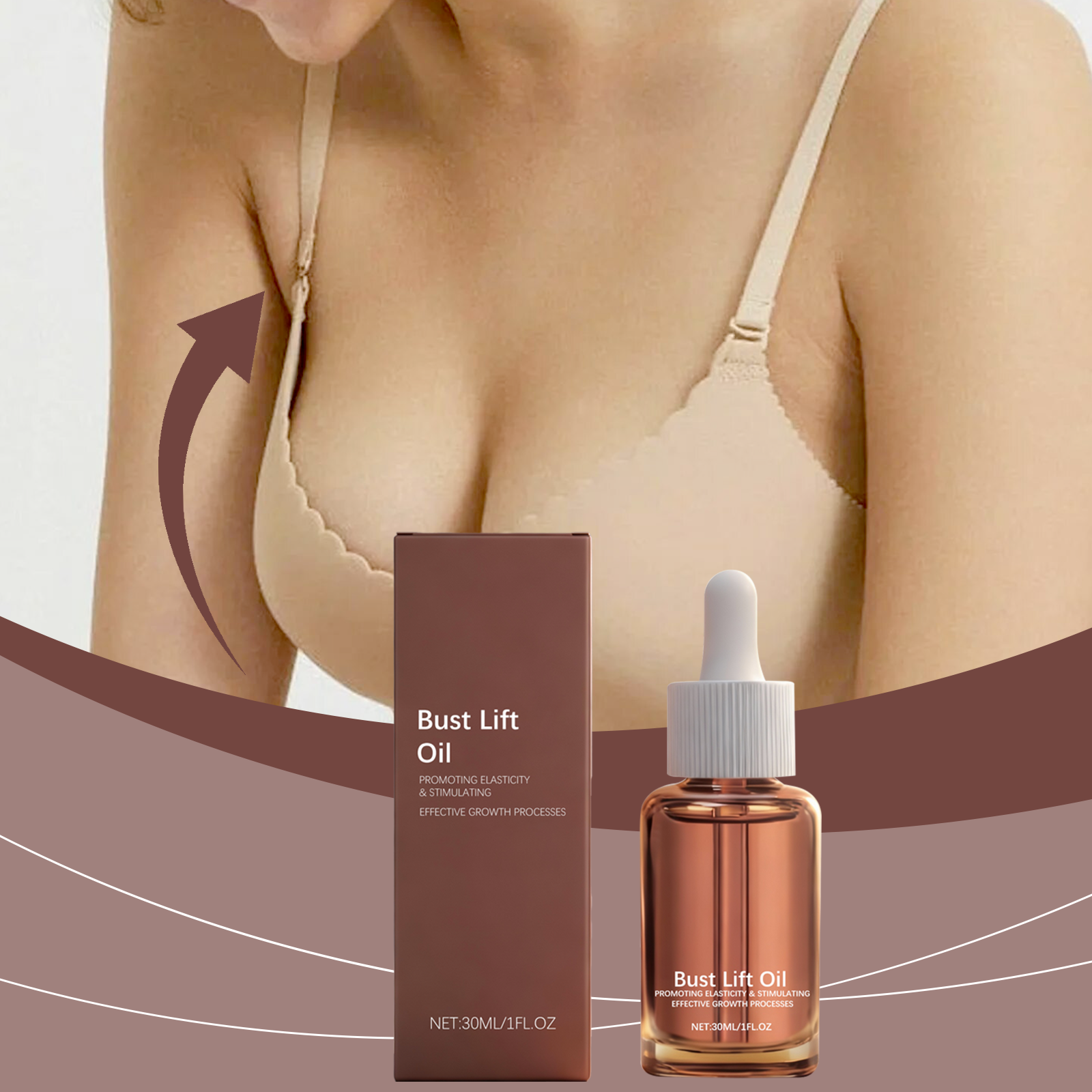 Breast Care Essential Oil Mild Care Plump Elastic Nourish Hydrate Refreshing Non Sticky Breast Massage