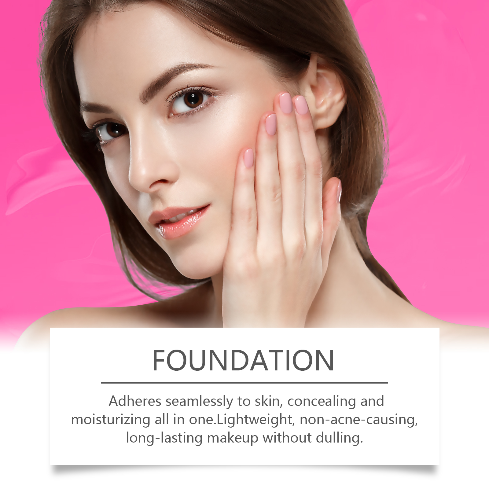 Light Shade Moisturizing Concealing Foundation Cream Fine Smooth Easy Spread Natural Hydrating Convenient Daily Makeup Skin Look