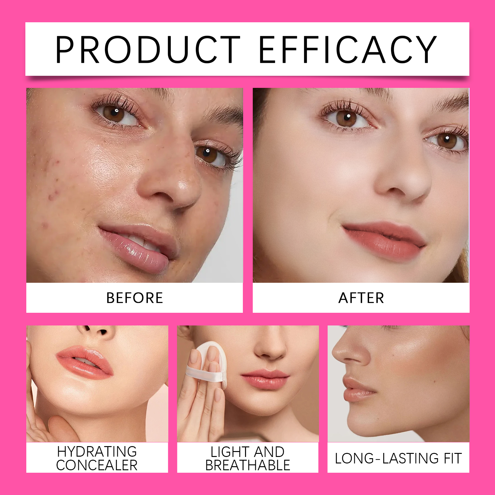 Light Shade Moisturizing Concealing Foundation Cream Fine Smooth Easy Spread Natural Hydrating Convenient Daily Makeup Skin Look