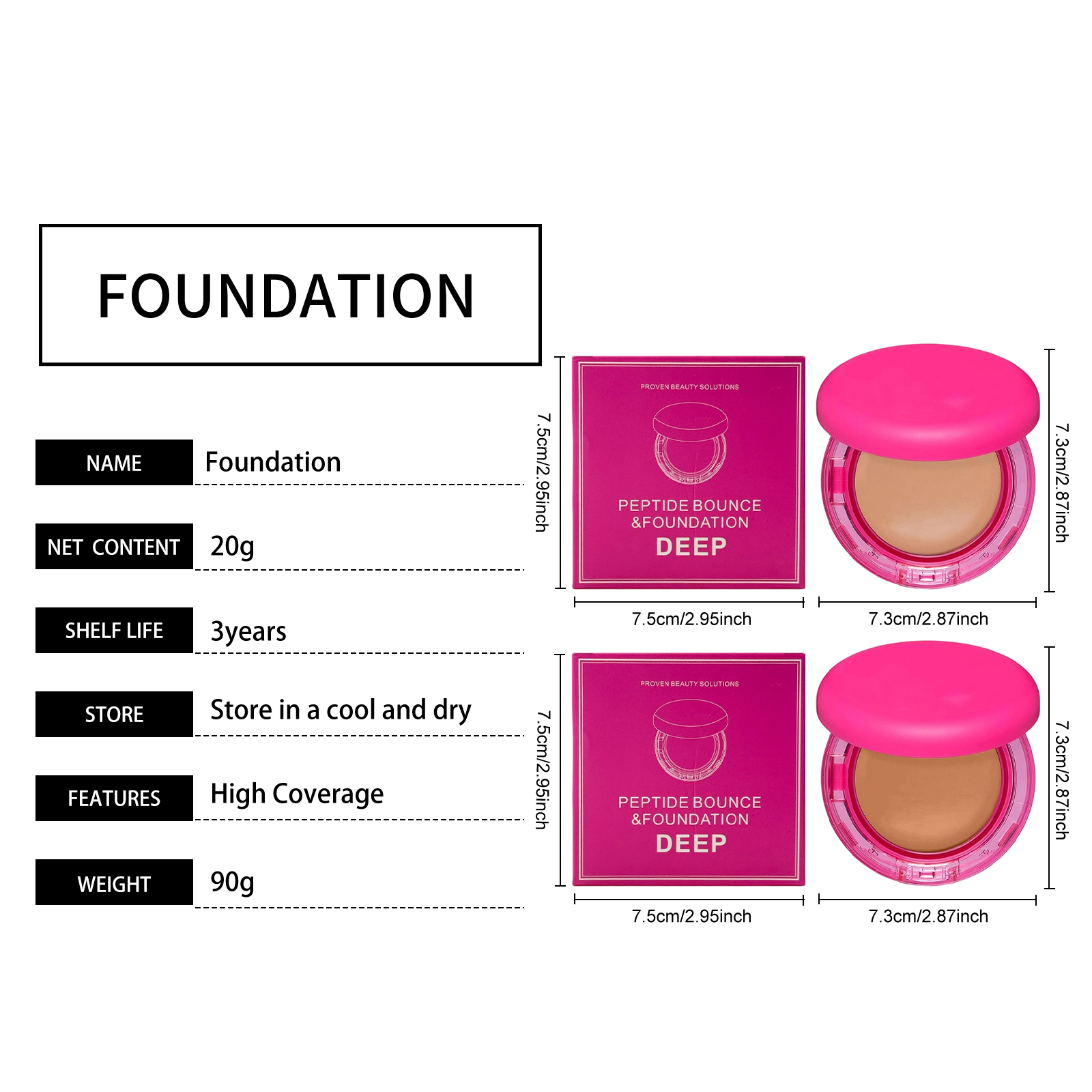 Light Shade Moisturizing Concealing Foundation Cream Fine Smooth Easy Spread Natural Hydrating Convenient Daily Makeup Skin Look