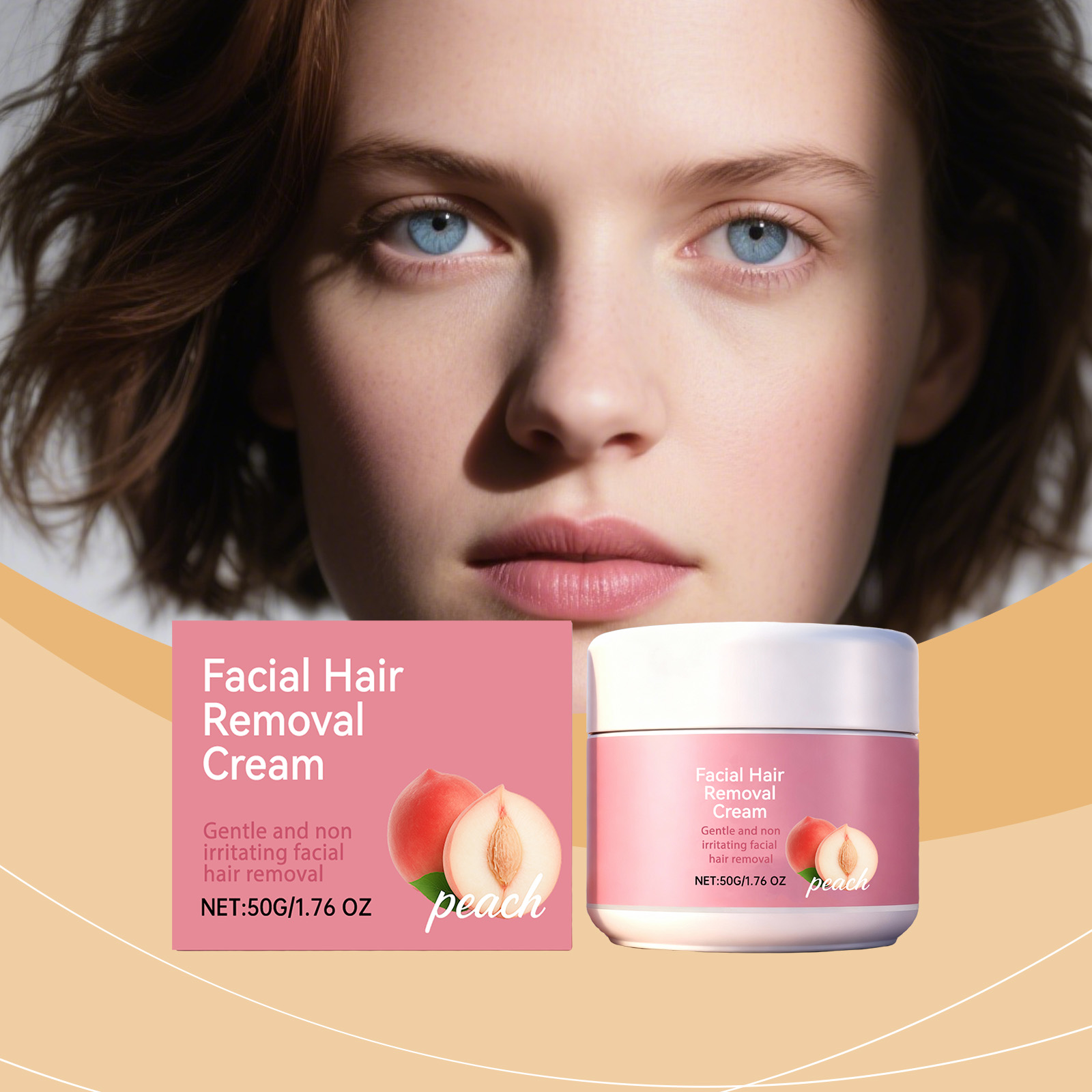 Facial Hair Removal Cream Mild Moisturizing Convenient Smooth Cleansing Care Lip Face Skin