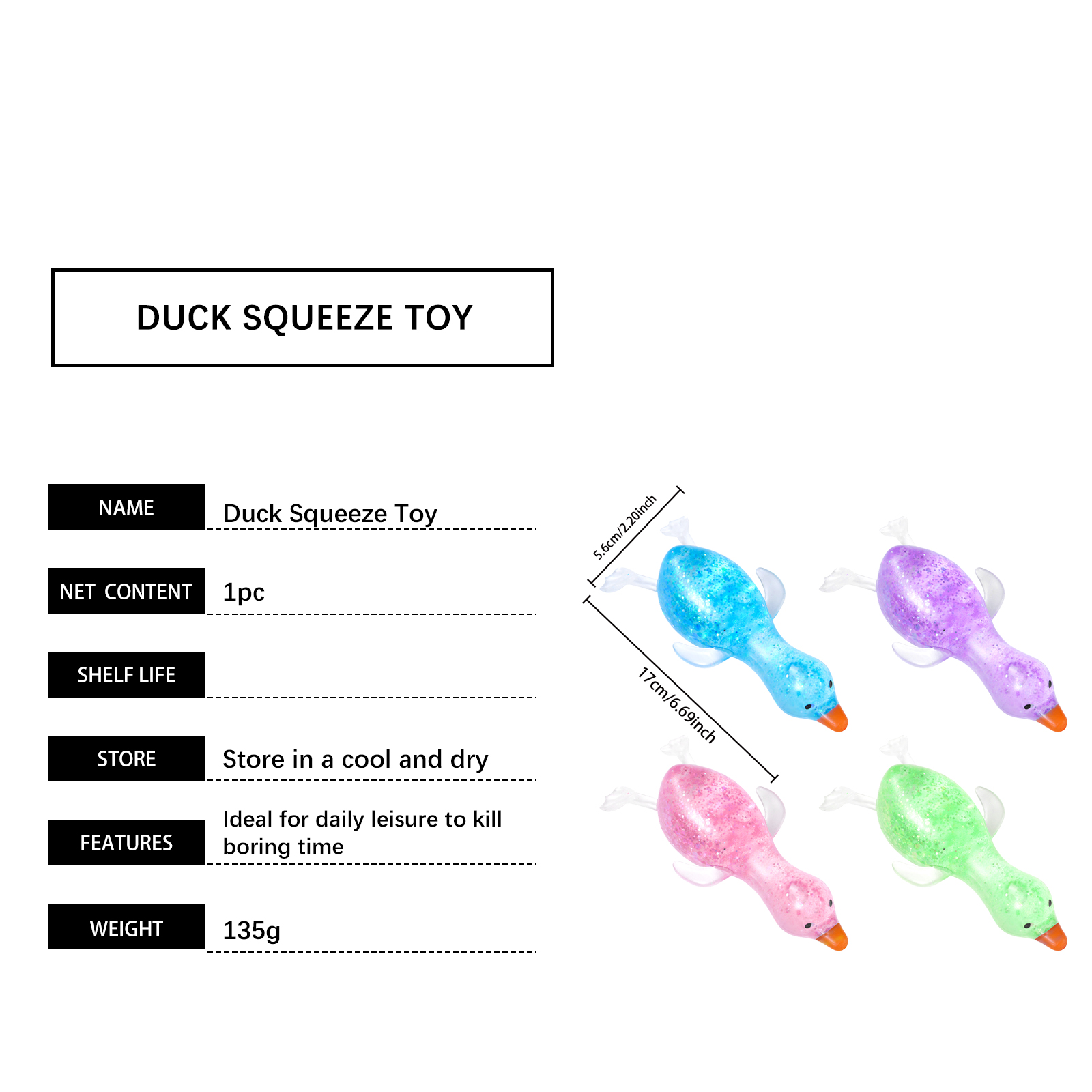 (Pink) Pink Imitation Duck Squeeze Toy Cute Fun Slow Rebound Stress Relief Hand Held Daily Mood Calming Play Item