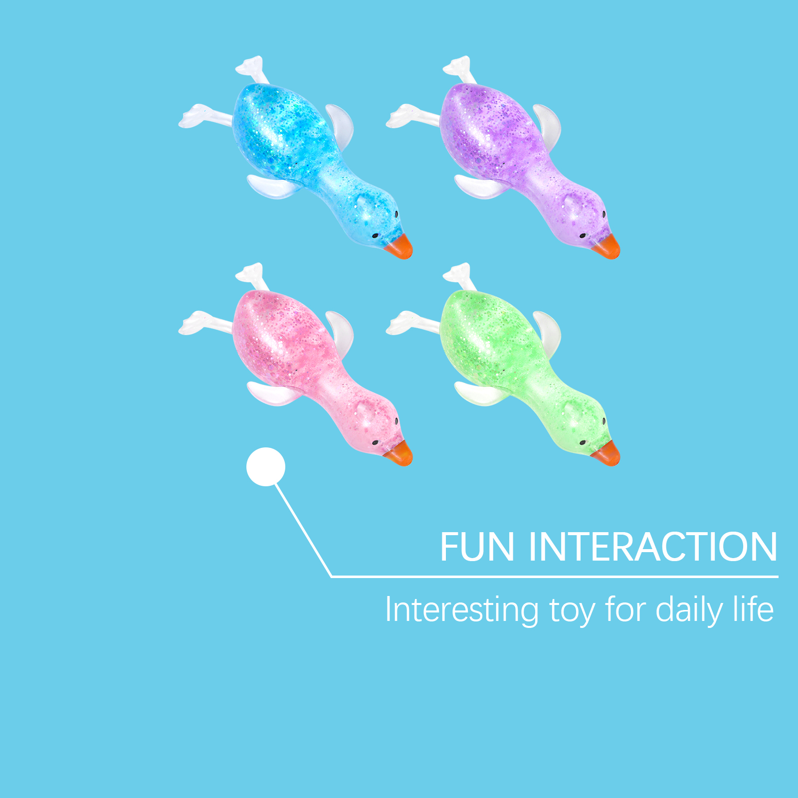 (Pink) Pink Imitation Duck Squeeze Toy Cute Fun Slow Rebound Stress Relief Hand Held Daily Mood Calming Play Item