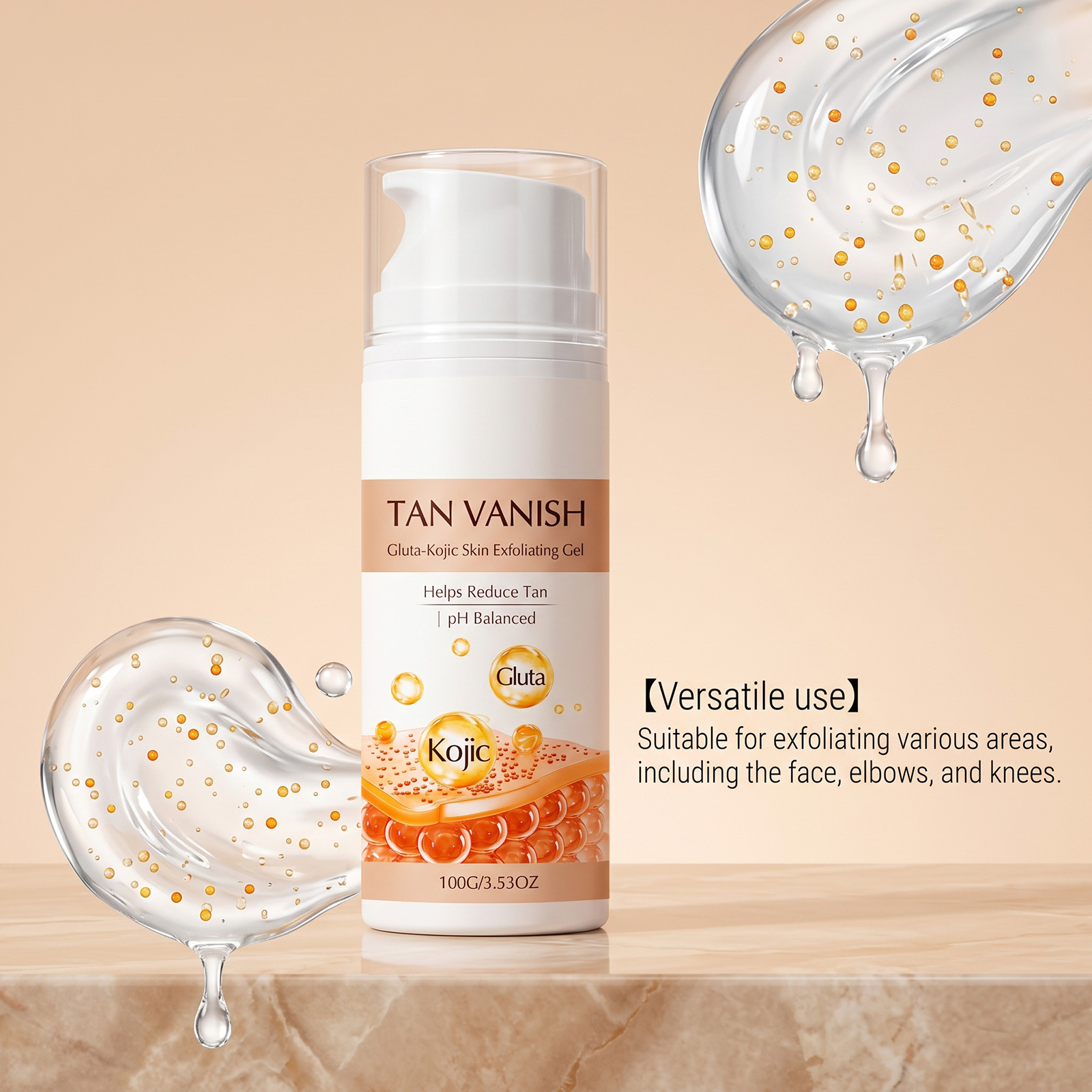 Kojic Acid Exfoliating Gel Daily Mild Cleansing Refreshing Moisturizing Caring Care Facial Body Skin