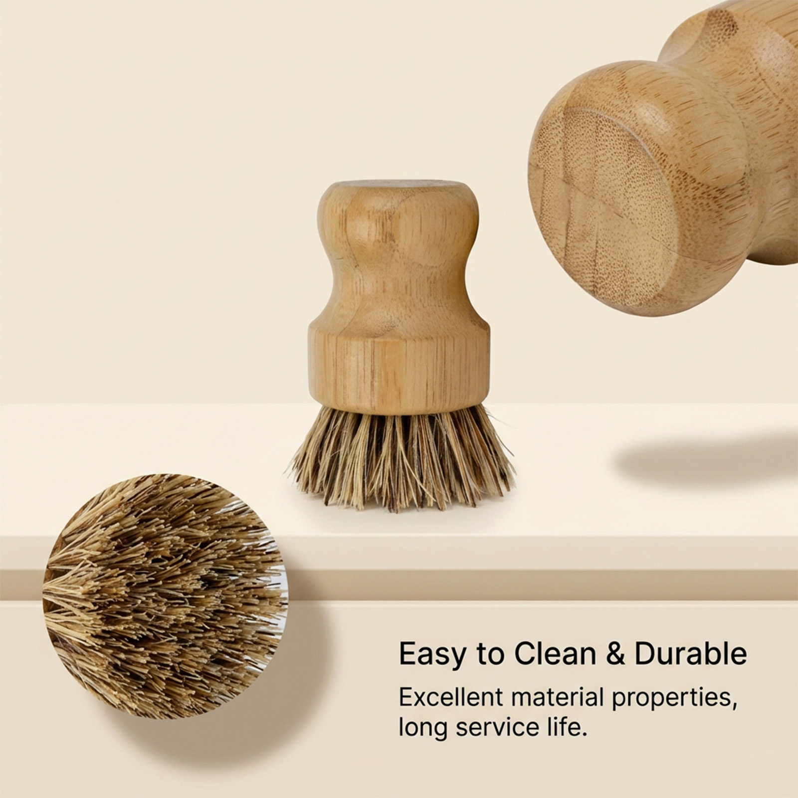 Short Handle Pot Brush Kitchen Cleaning Tool Easy To Operate For Pots Bowls Sinks Various Cookwares