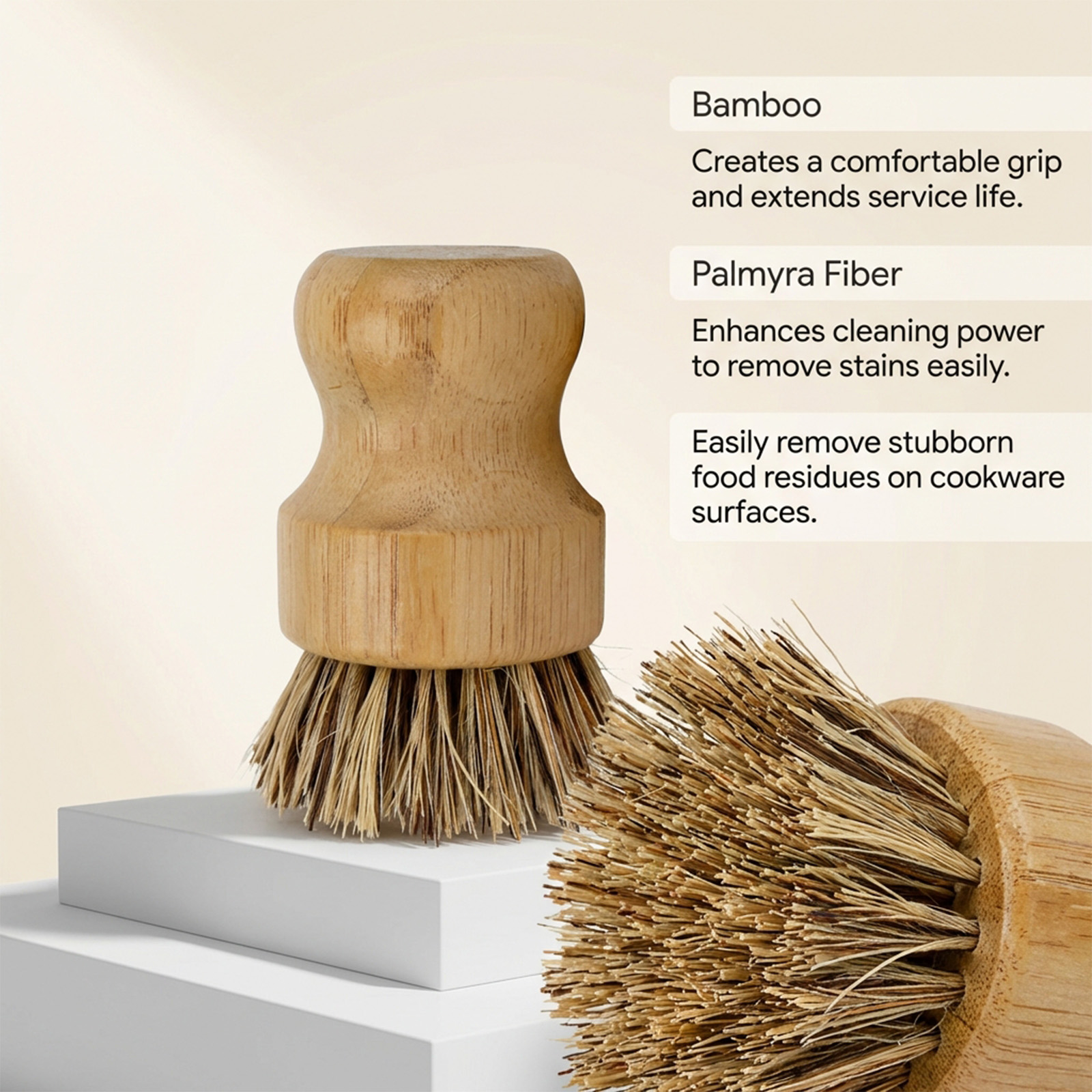 Short Handle Pot Brush Kitchen Cleaning Tool Easy To Operate For Pots Bowls Sinks Various Cookwares