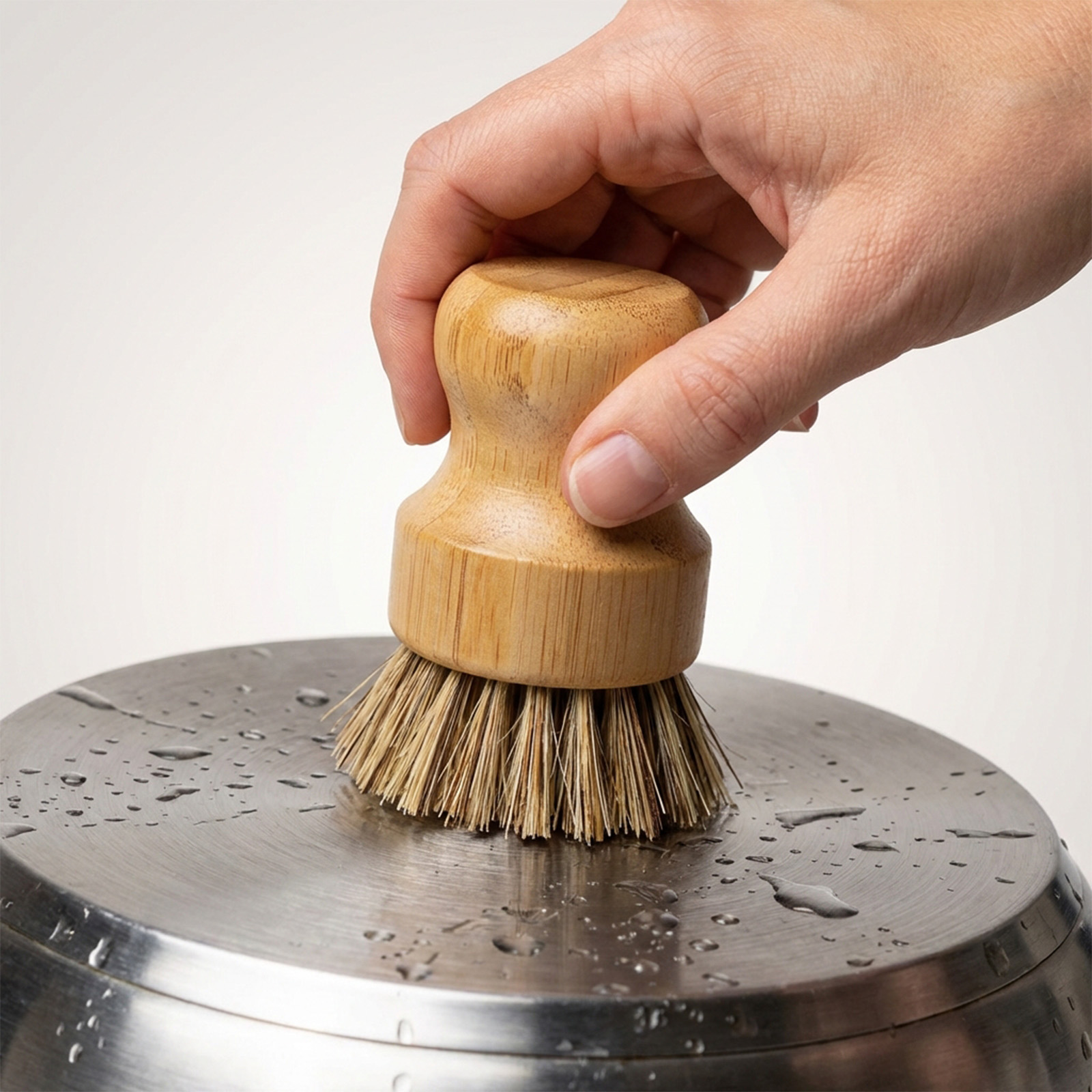 Short Handle Pot Brush Kitchen Cleaning Tool Easy To Operate For Pots Bowls Sinks Various Cookwares