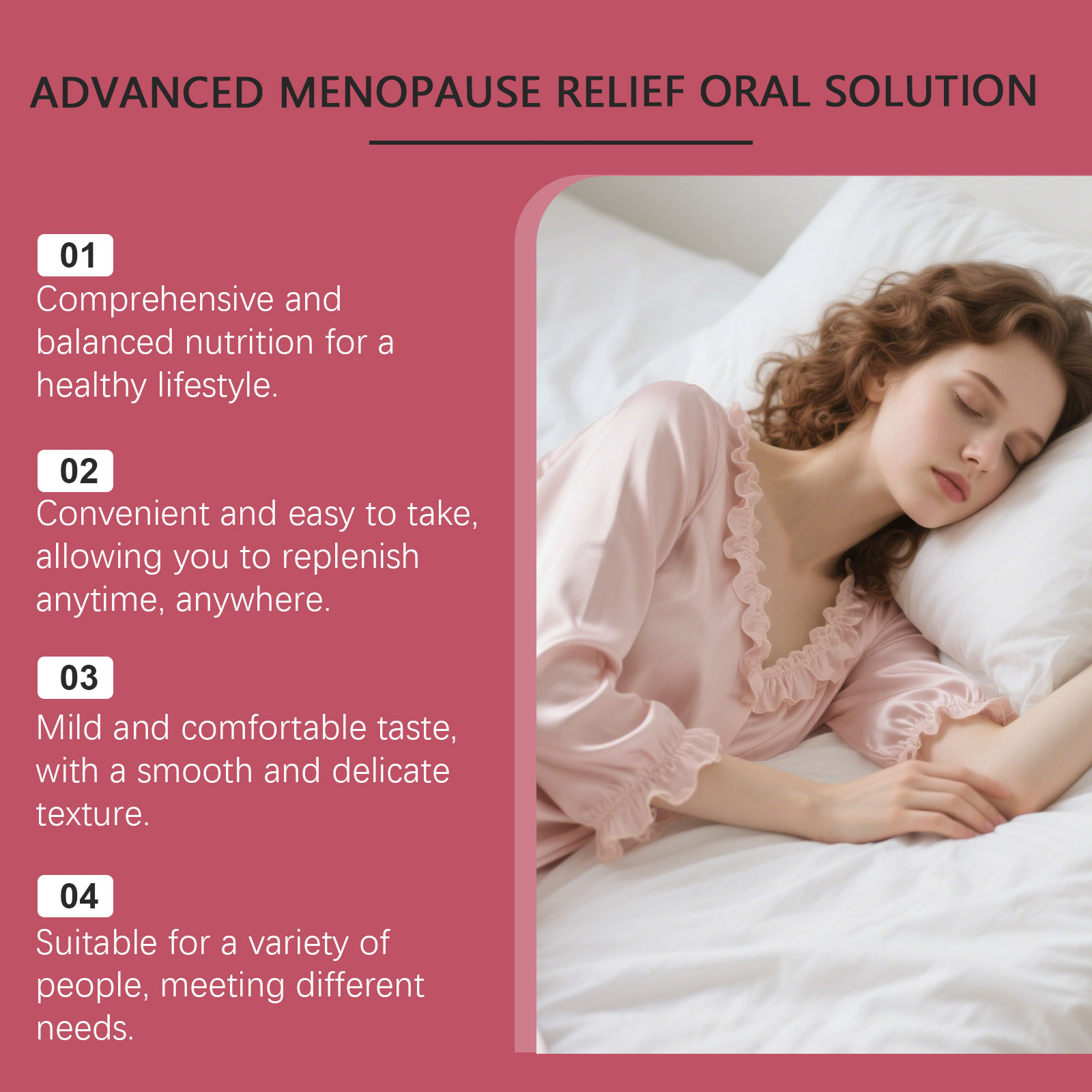Oral Liquid Mild Nourishing Body Care Comfort Boost Daily Vitality Dietary Supplement Women