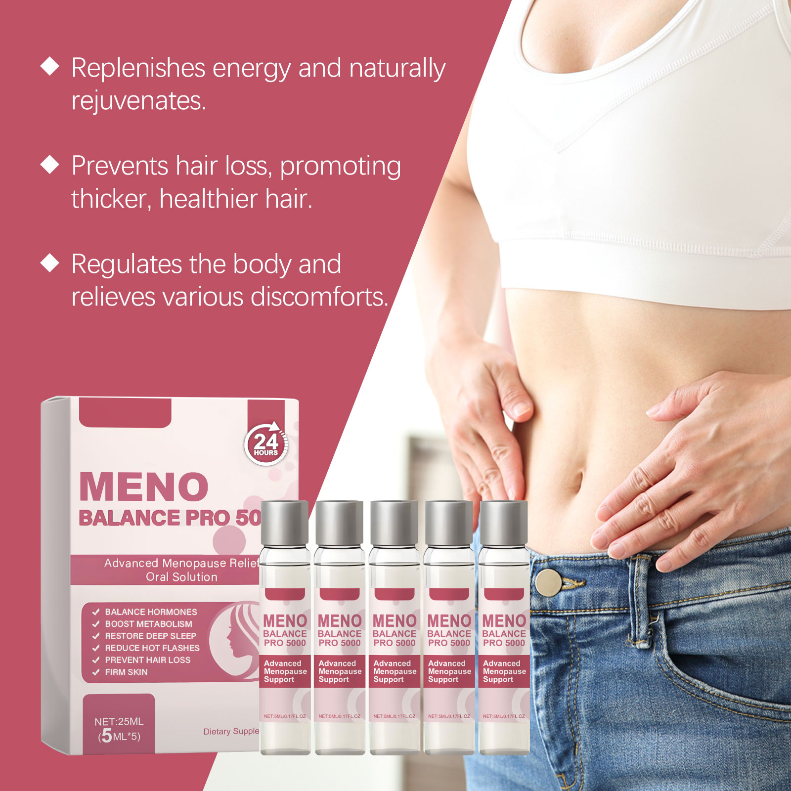 Oral Liquid Mild Nourishing Body Care Comfort Boost Daily Vitality Dietary Supplement Women
