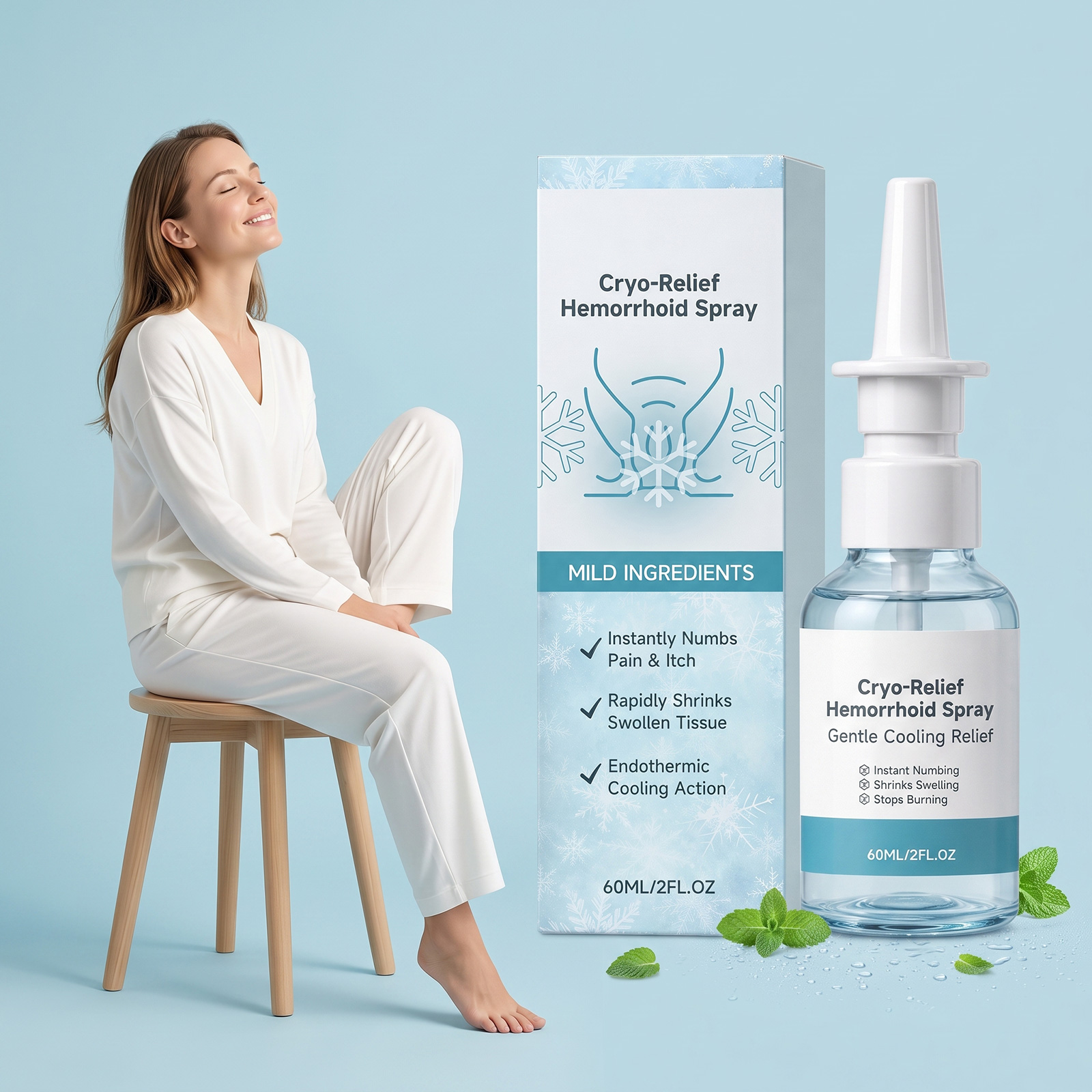 Cooling Comfort Spray Light Texture Mild Care Soft Skin Hydrating Moisturizing Body Daily Care