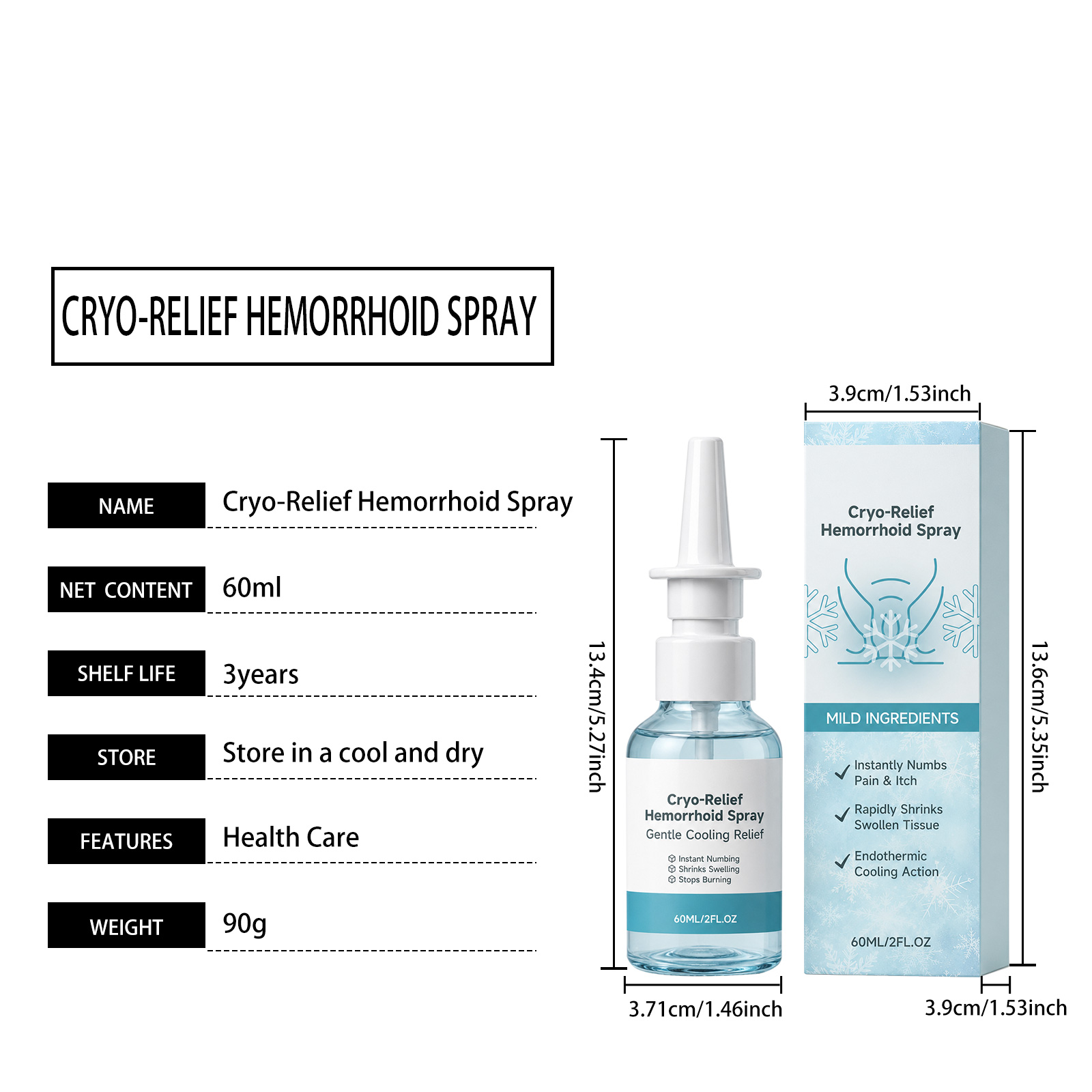 Cooling Comfort Spray Light Texture Mild Care Soft Skin Hydrating Moisturizing Body Daily Care