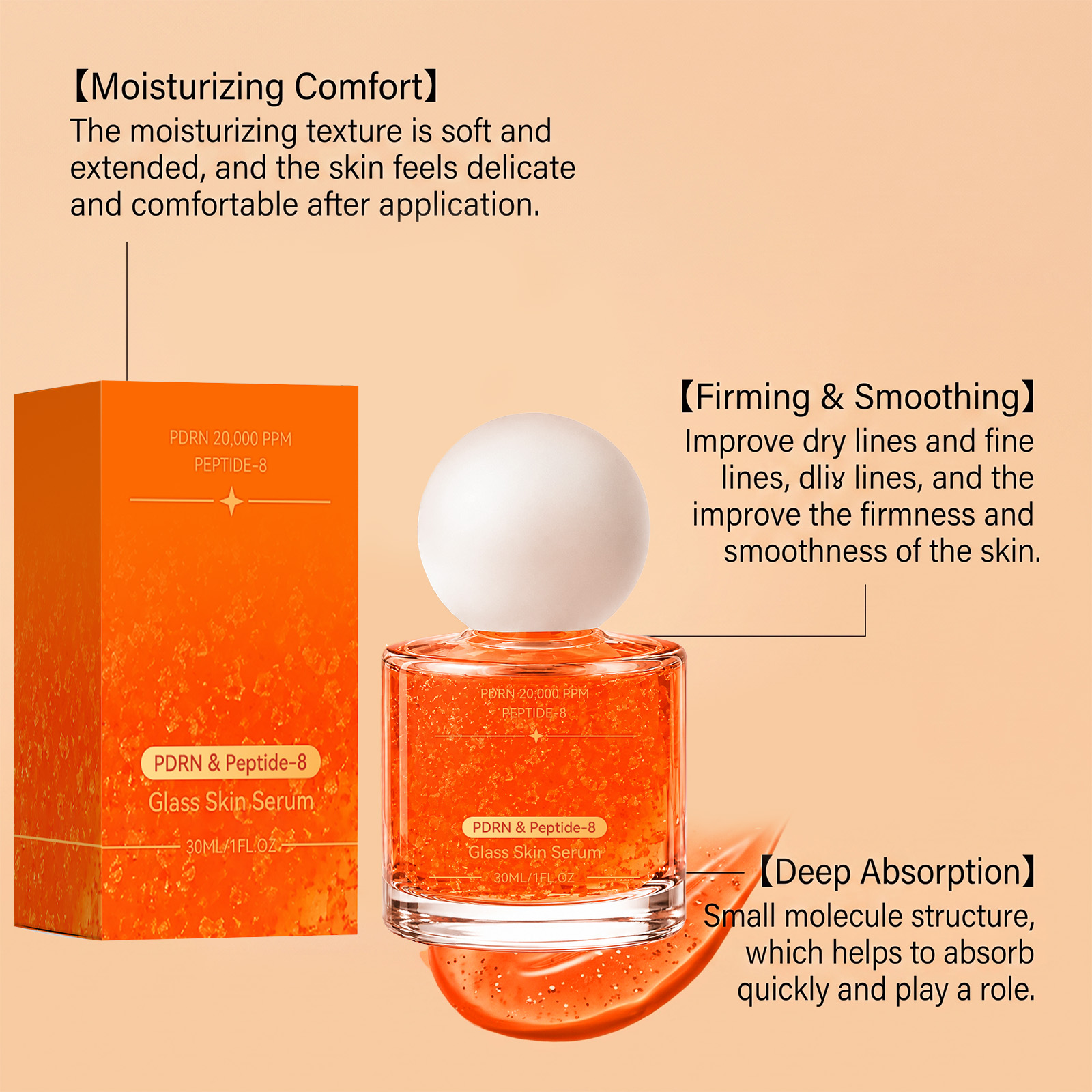 Facial Radiance Essence Liquid Hydrating Moisturizing Smooth Elastic Tender Hydrous Refreshing Facial Skin