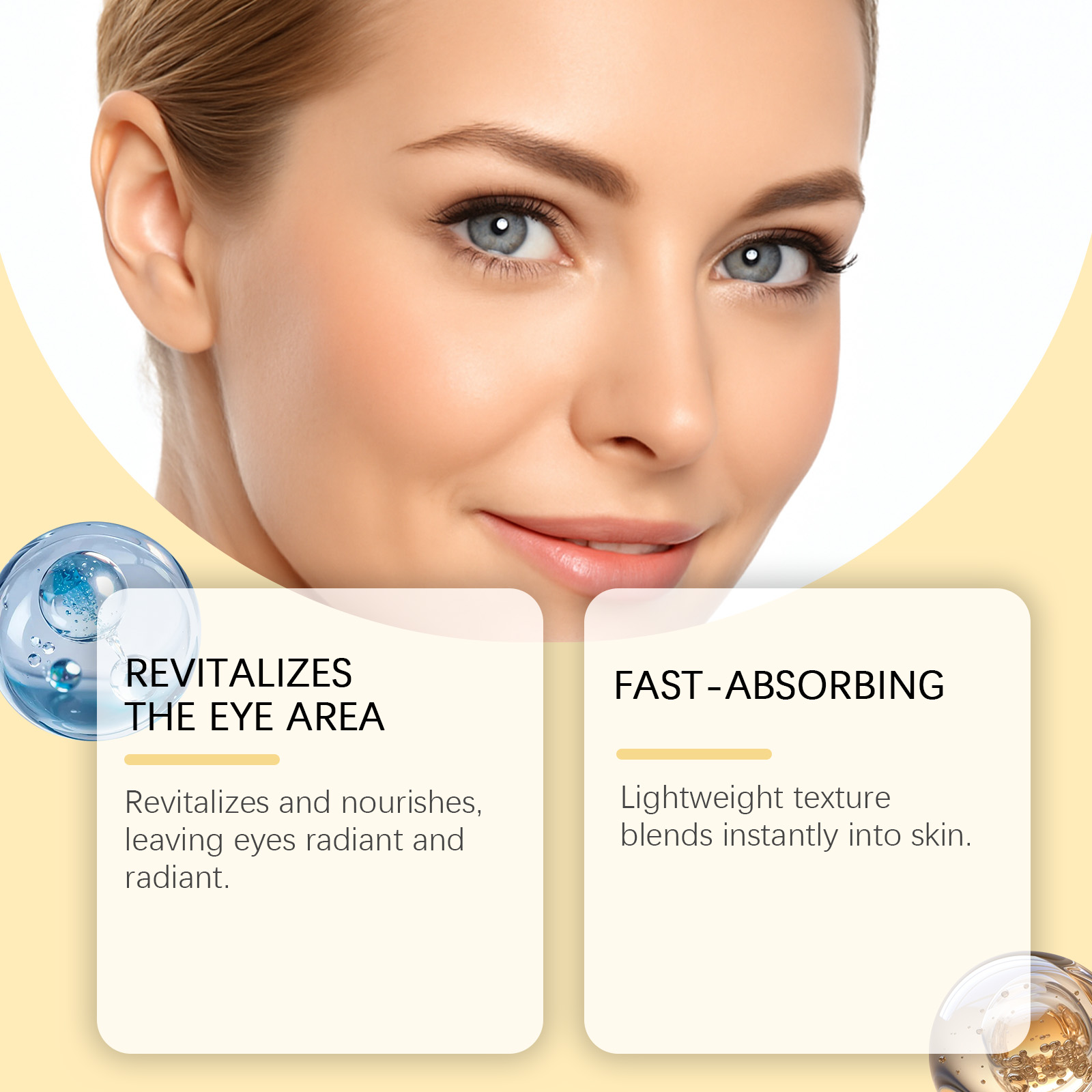 Bright Daily Eye Cream Moisturizing Elastic Soft Refreshing Fast Absorb Eye Skin Care