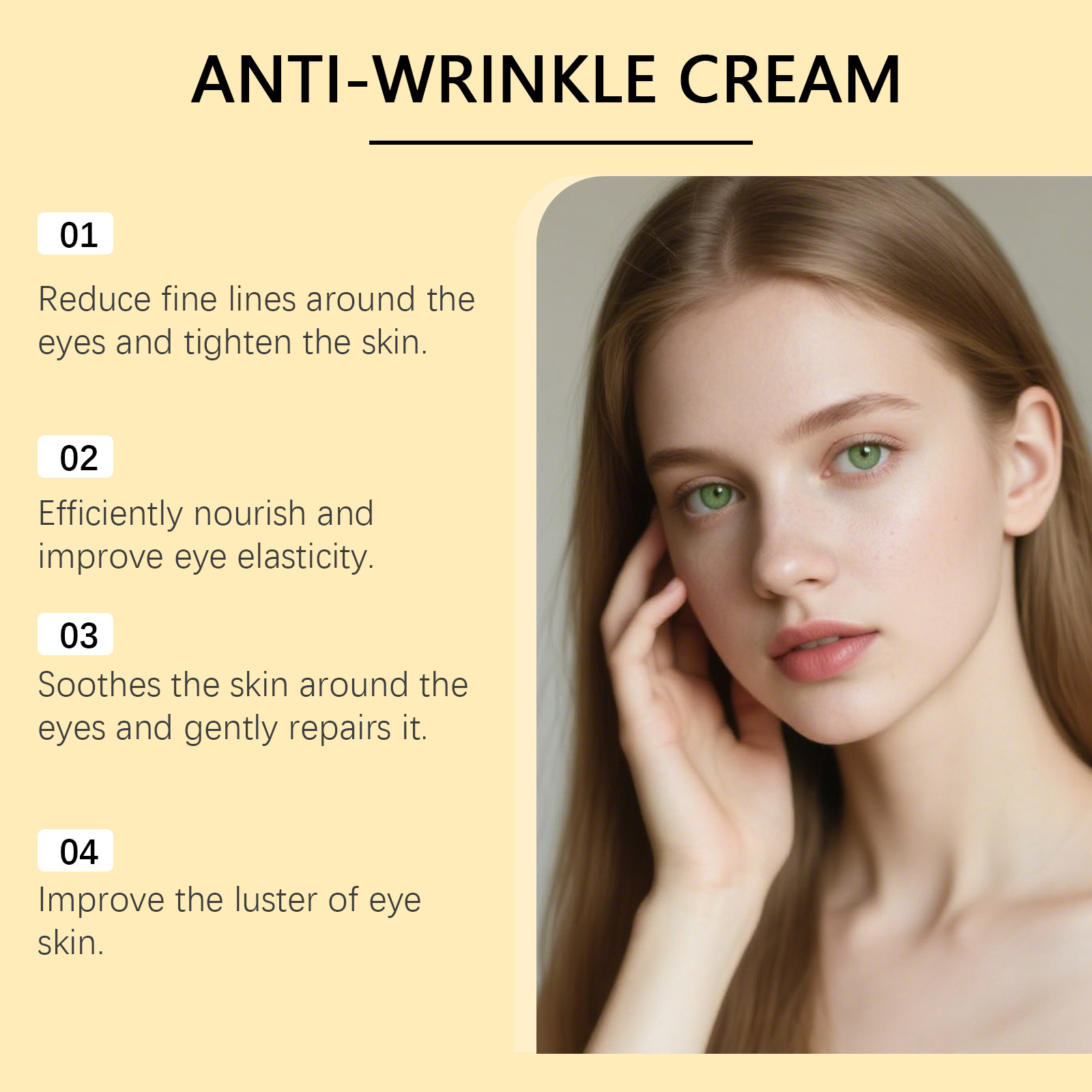 Bright Daily Eye Cream Moisturizing Elastic Soft Refreshing Fast Absorb Eye Skin Care
