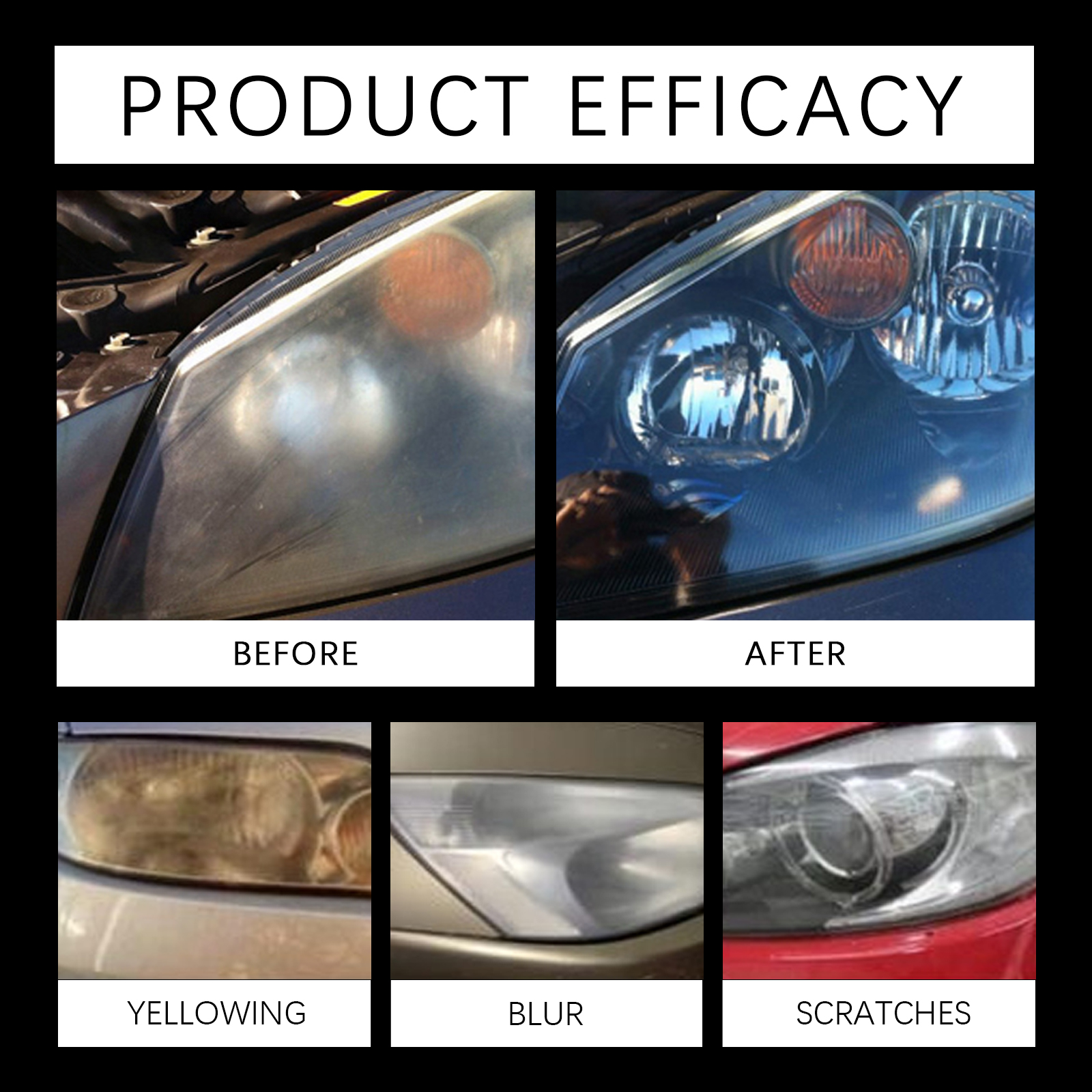 Car Headlight Repair Polishing Kit Boost Clarity Remove Yellowing Strengthen Coating Slow Aging For Auto Lamp