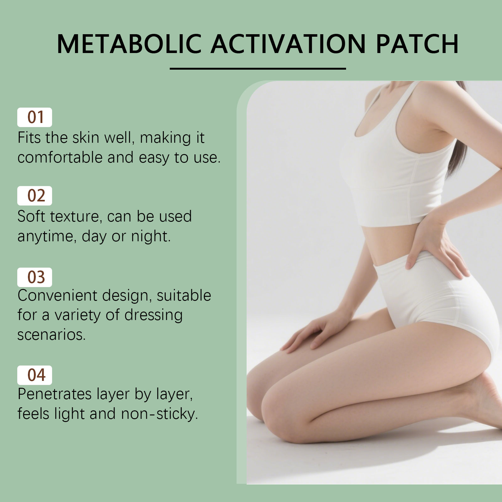 Body Care Patch Mild Care Body Skin Natural Breathable Skin Friendly Daily Lazy Body Portable Patch