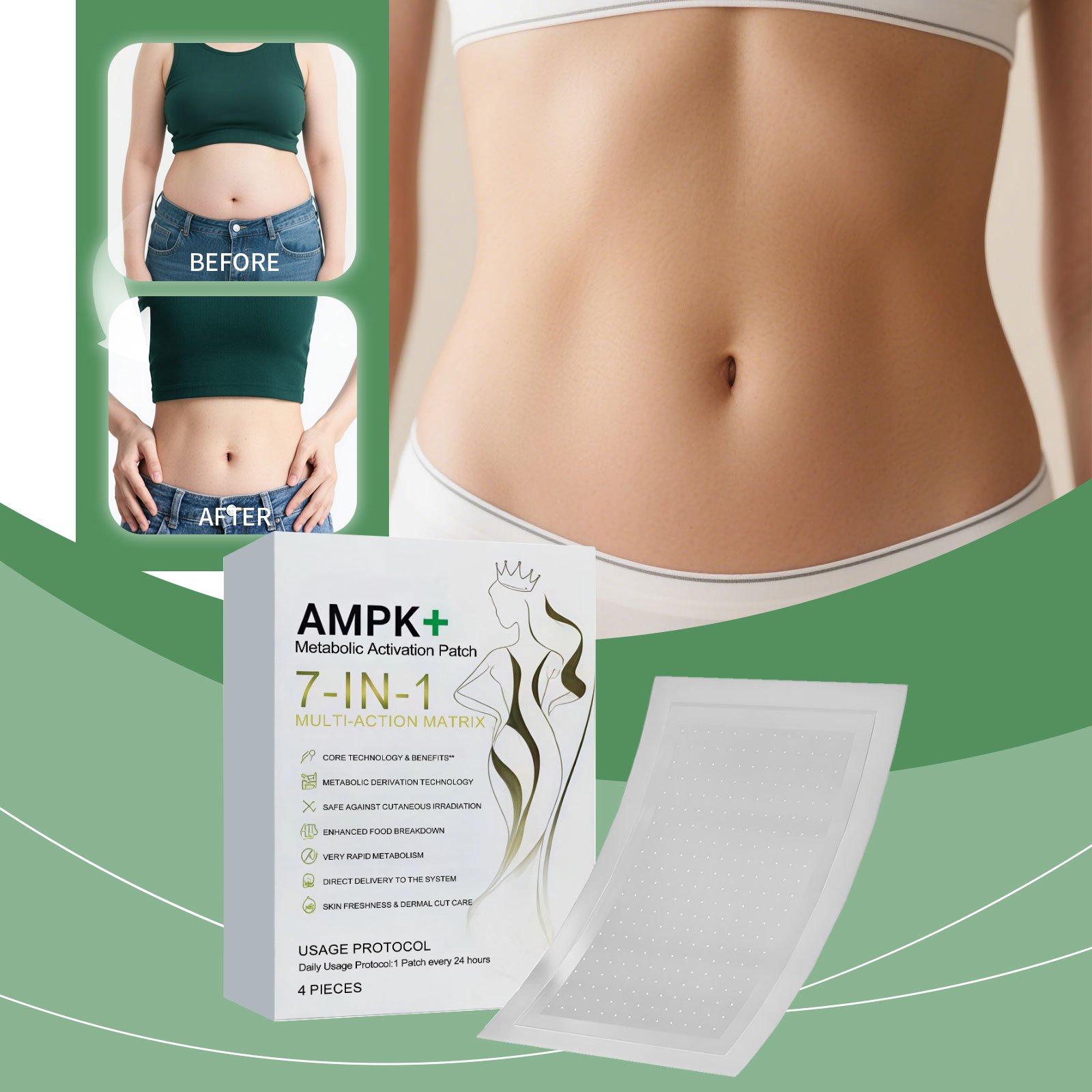Body Care Patch Mild Care Body Skin Natural Breathable Skin Friendly Daily Lazy Body Portable Patch