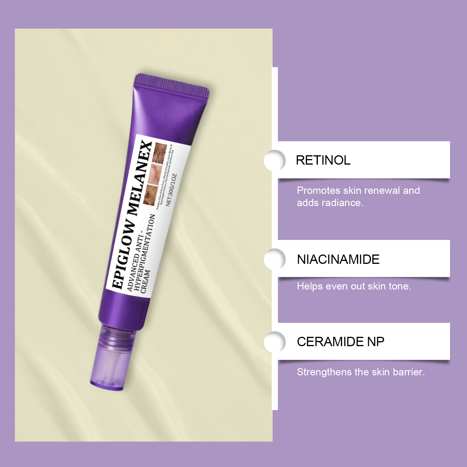 Retinol Freckle Cream Mild Care Facial Even Skin Tone Bright Hydrating Daily Nursing Face Lotion