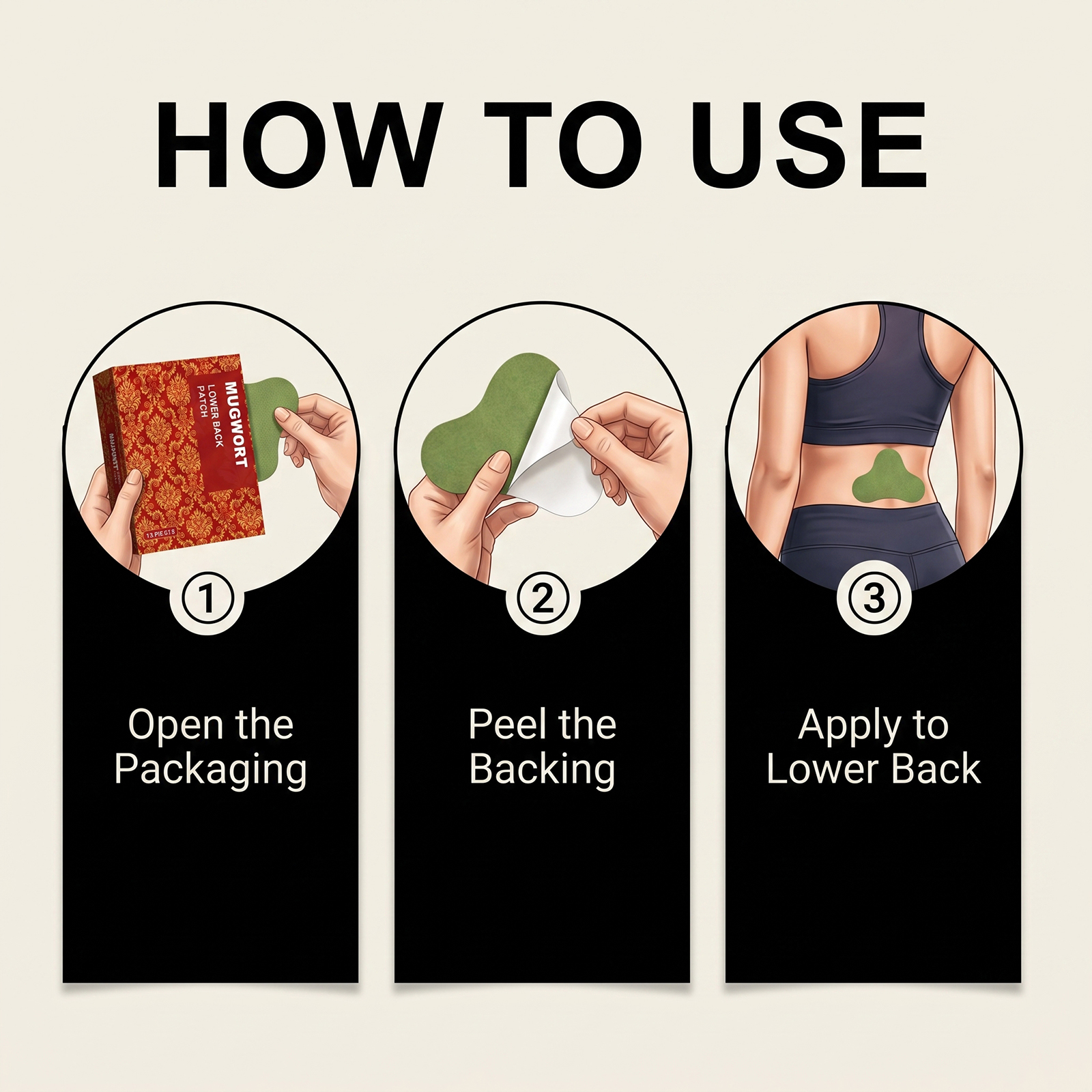 Mugwort Care Patch Natural Fit Waist Skin Skin Friendly Breathable Mild Massage Moisturizing External Nursing Sticker