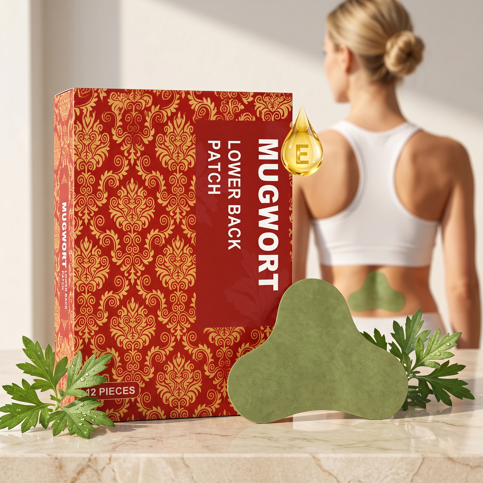 Mugwort Care Patch Natural Fit Waist Skin Skin Friendly Breathable Mild Massage Moisturizing External Nursing Sticker